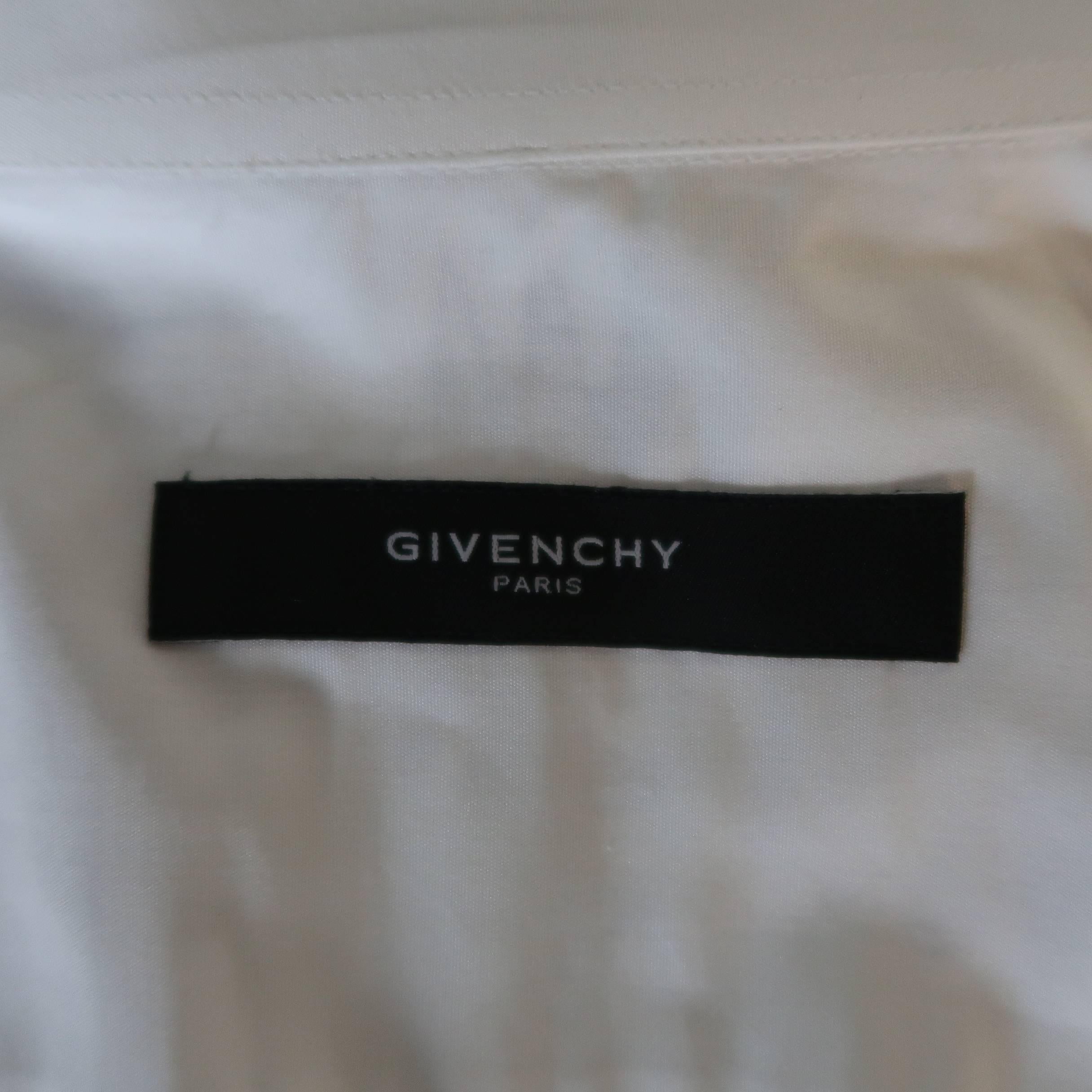 Men's GIVENCHY Size M White HONOR Tattoo Graphic Cotton Long Sleeve Shirt 6