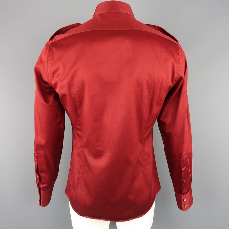 red gucci collar shirt