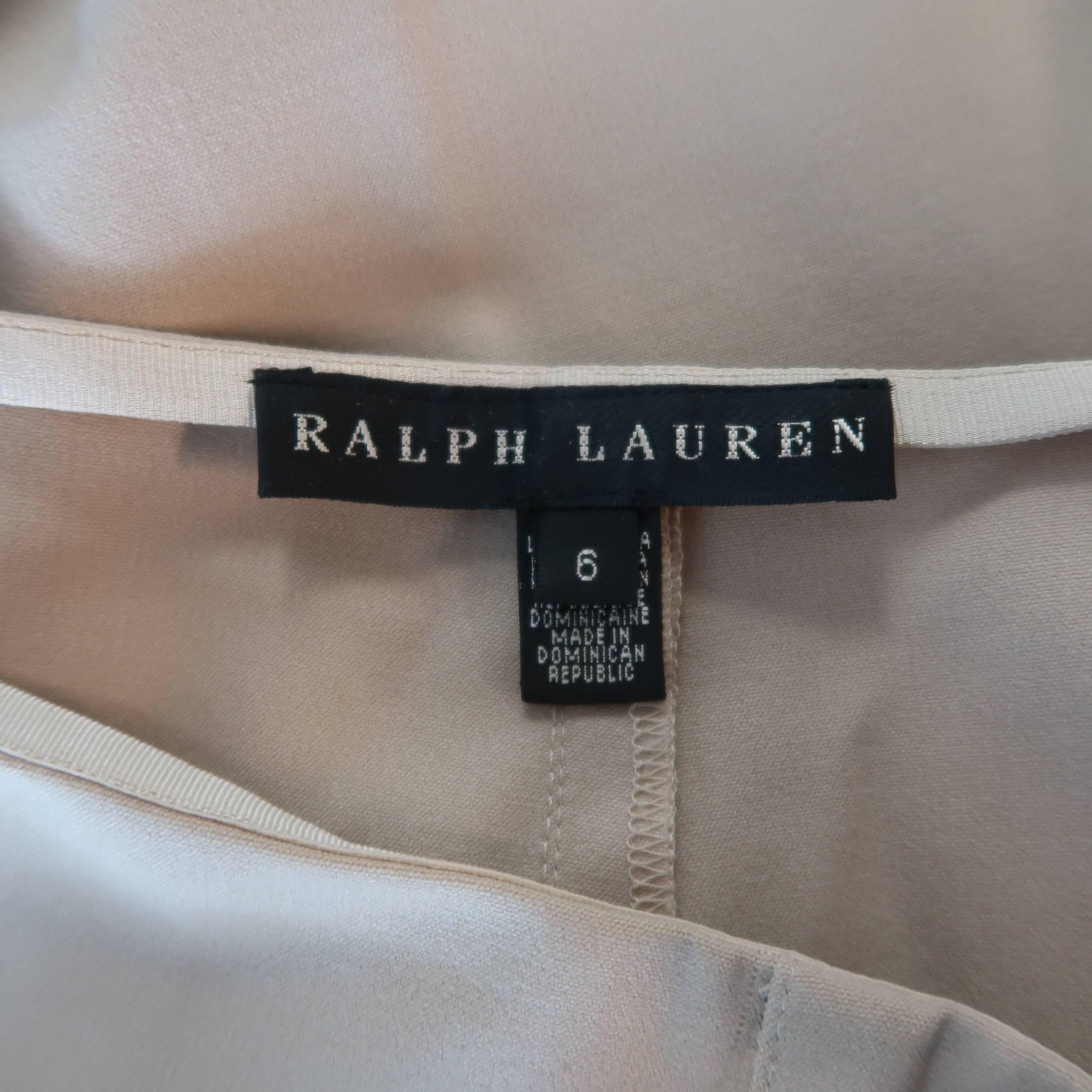 Women's RALPH LAUREN Size 6 Tan Stretch Wool Skinny Dress Pants