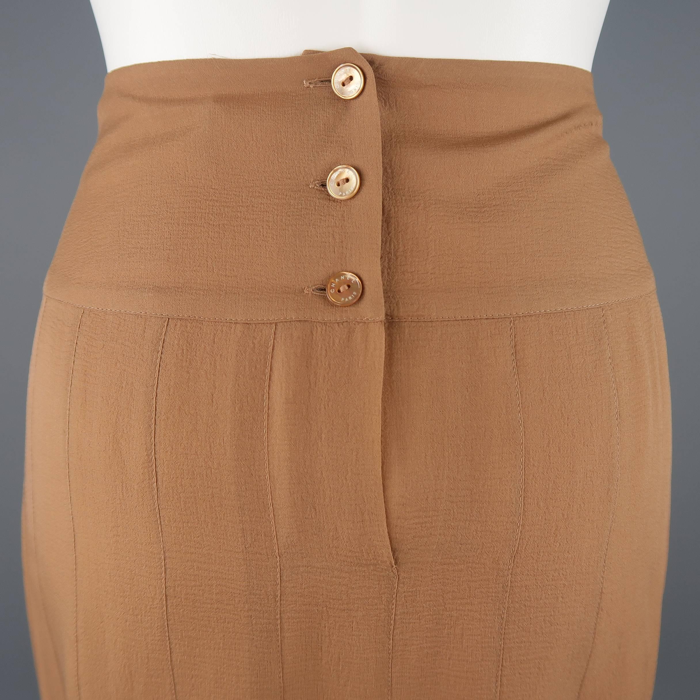 tan pencil skirt