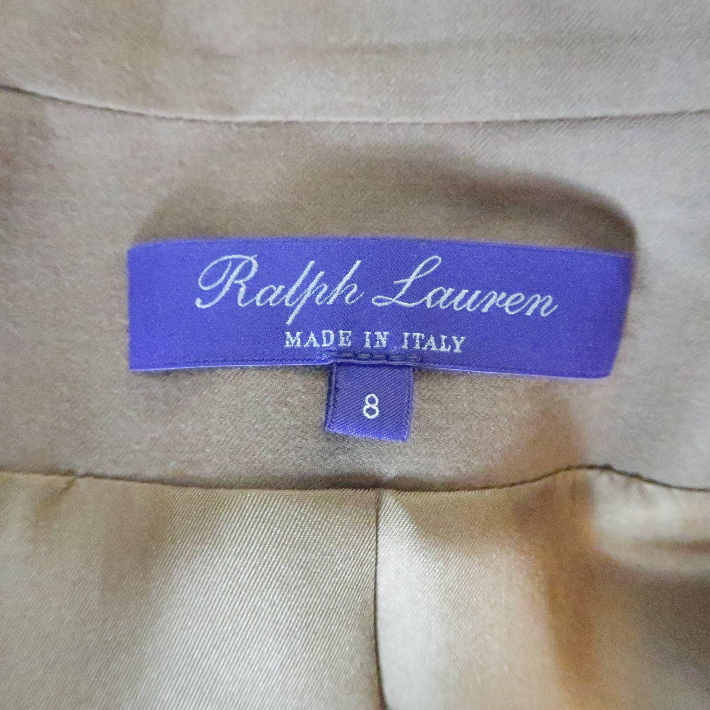 Ralph Lauren Tan Camel Wool Single Breasted Notch Lapel Pants Suit 3