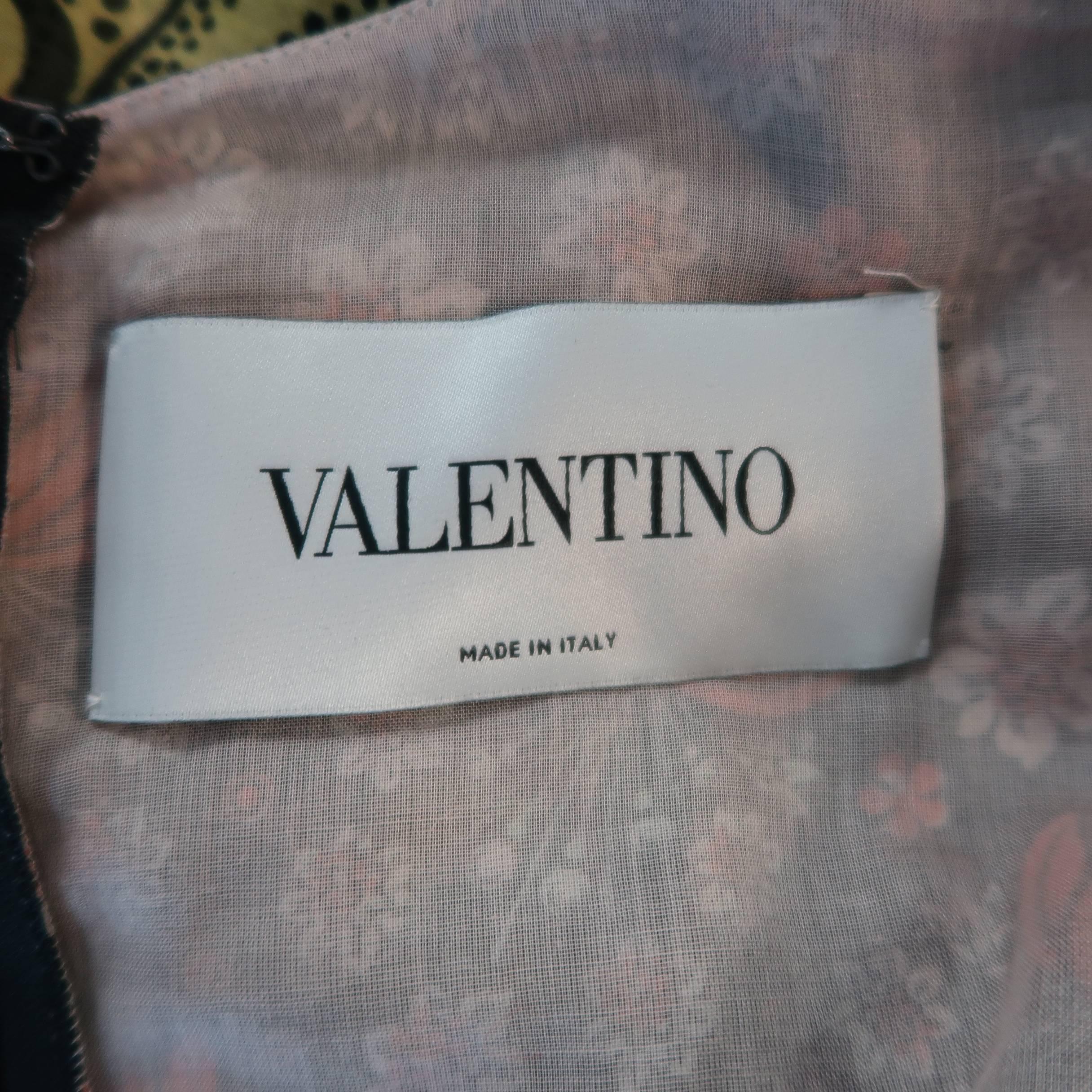 Valentino Patchwork Floral Cotton Muslin Ruffle Gown 8