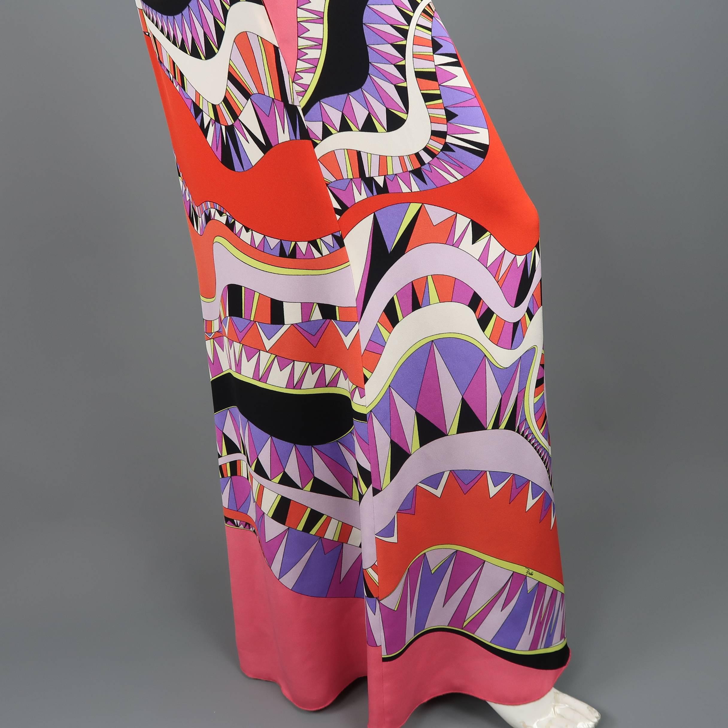 EMILIO PUCCI Dress - Pre-Fall 2015 Runway - Pink & Red Print Column Gown 2