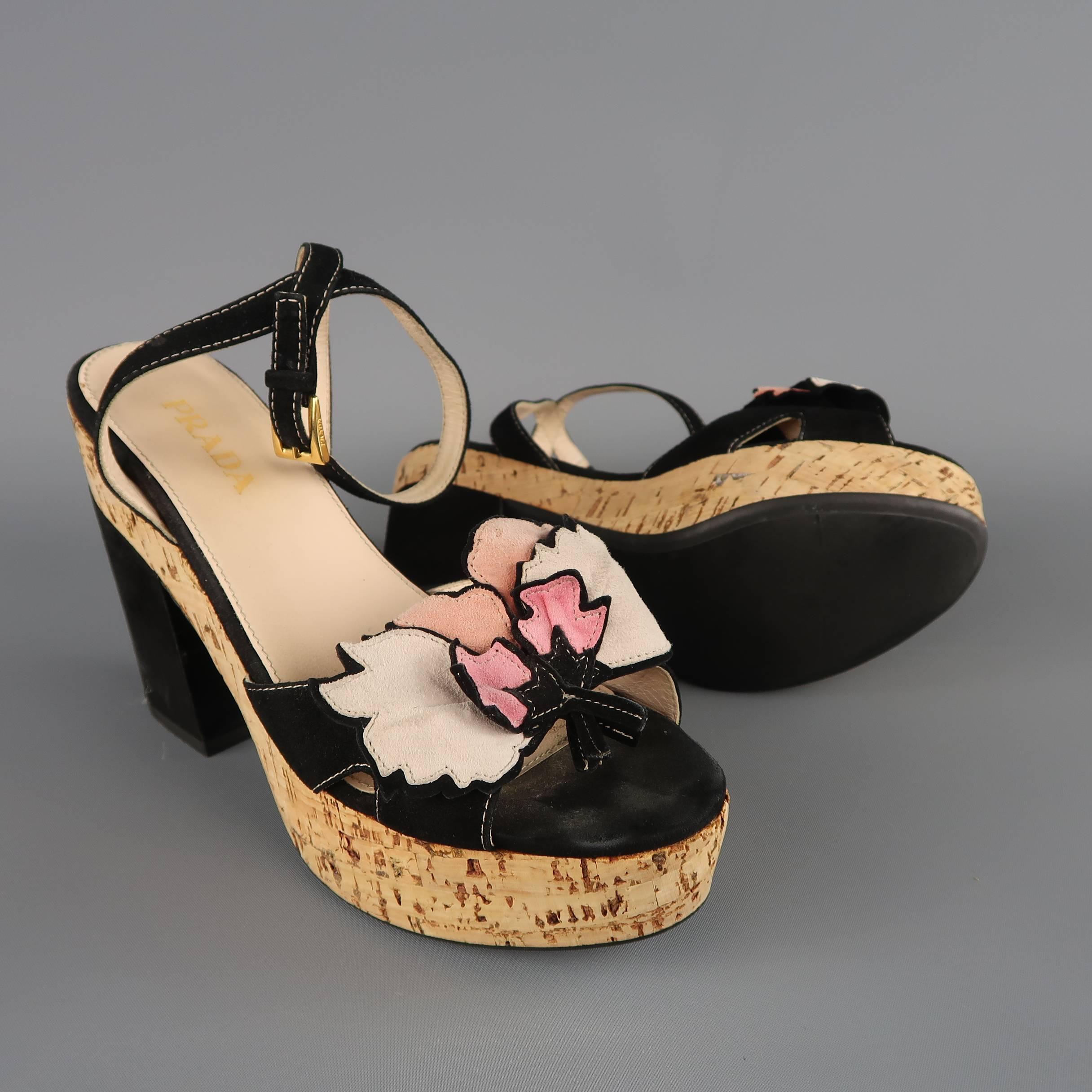 flower platform sandals