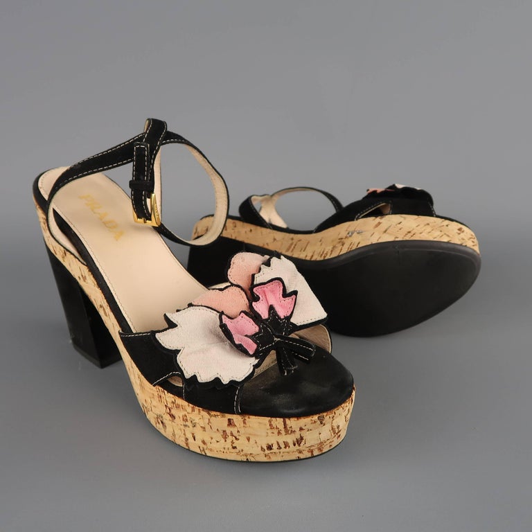 Prada floral sandals cheap