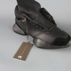 Rick Owens Adidas Women's Black Leather Runner Sneakers