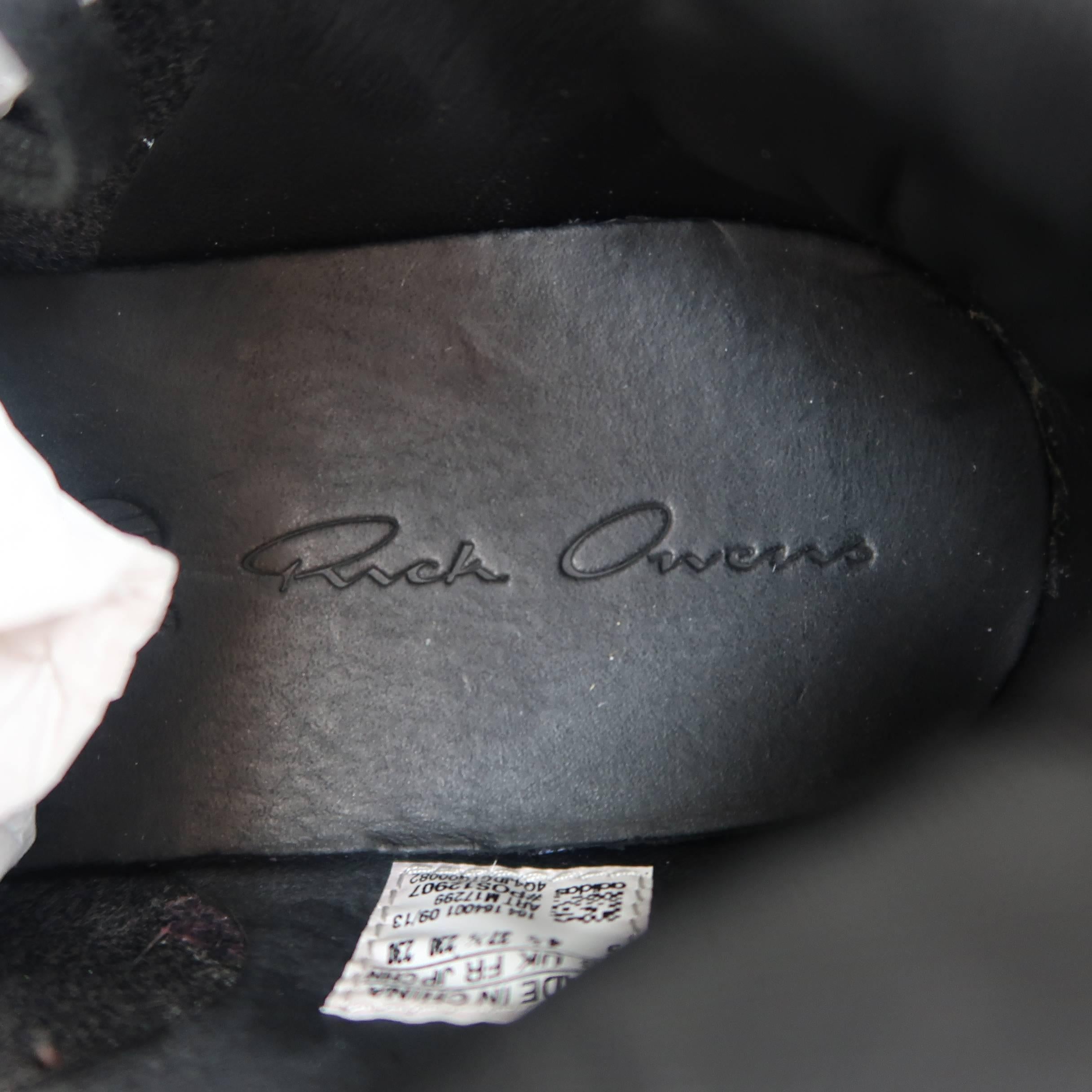 Rick Owens Adidas Women's Black Leather Runner Sneakers 5