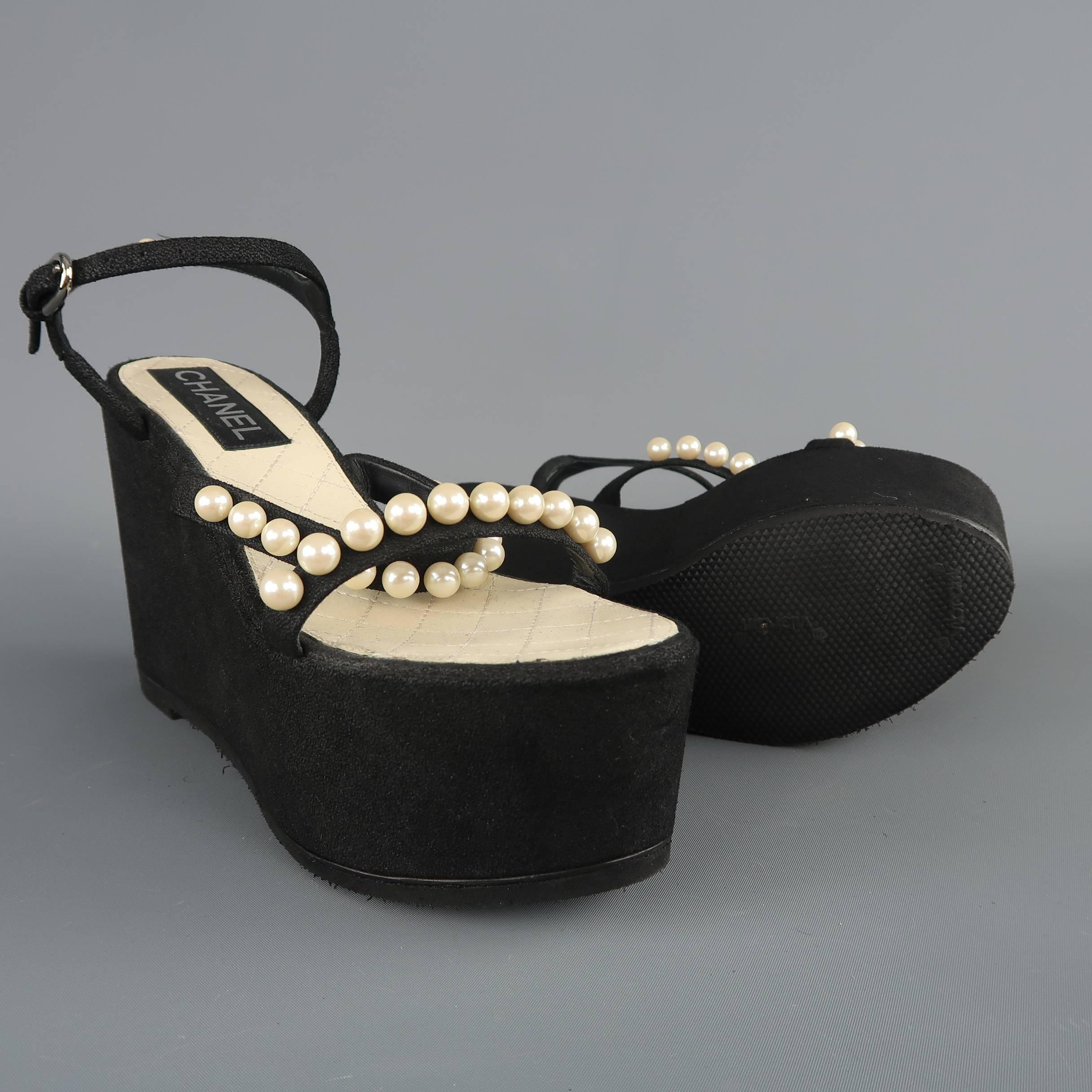 chanel pearl wedges