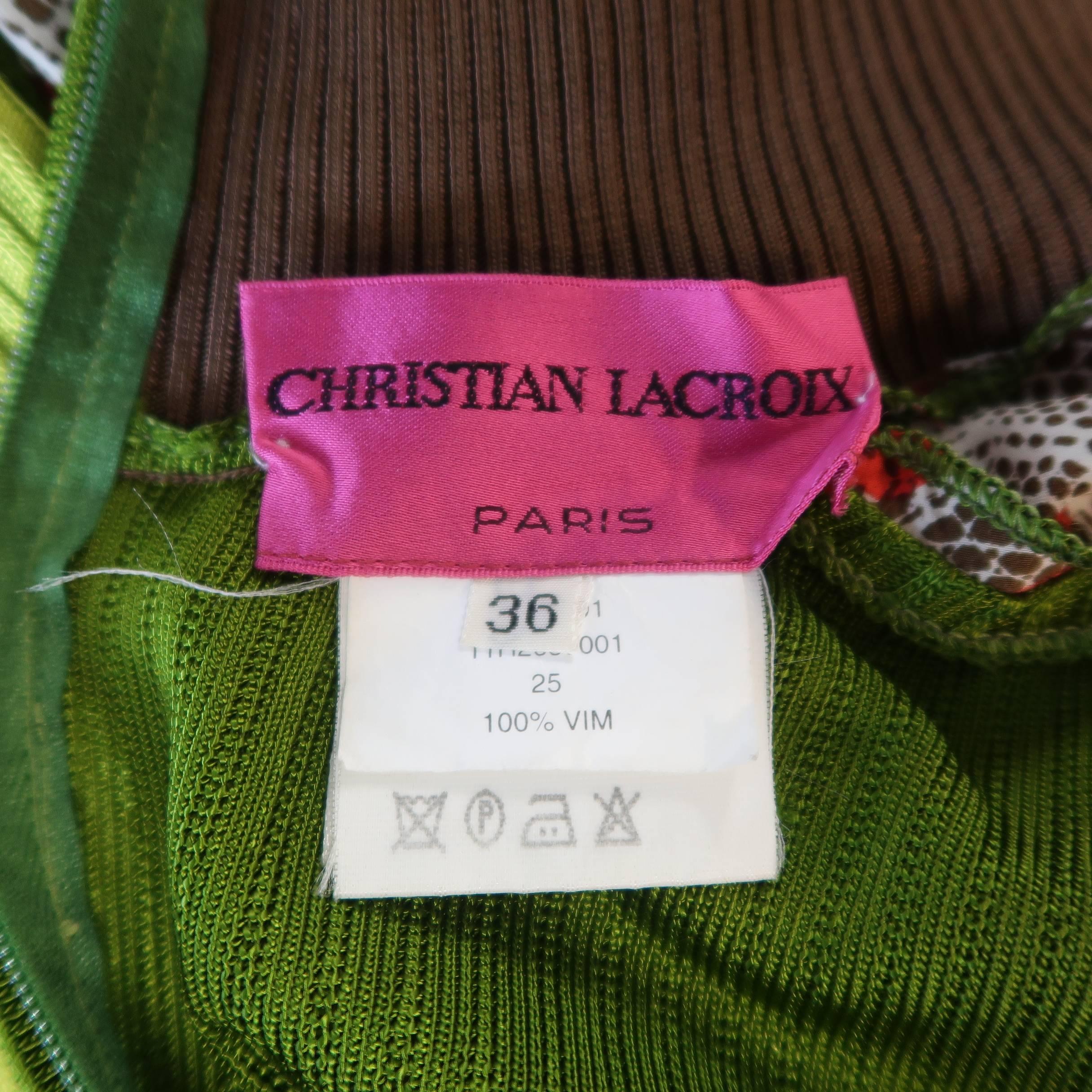 Christian Lacroix Green Viscose Turtleneck 4