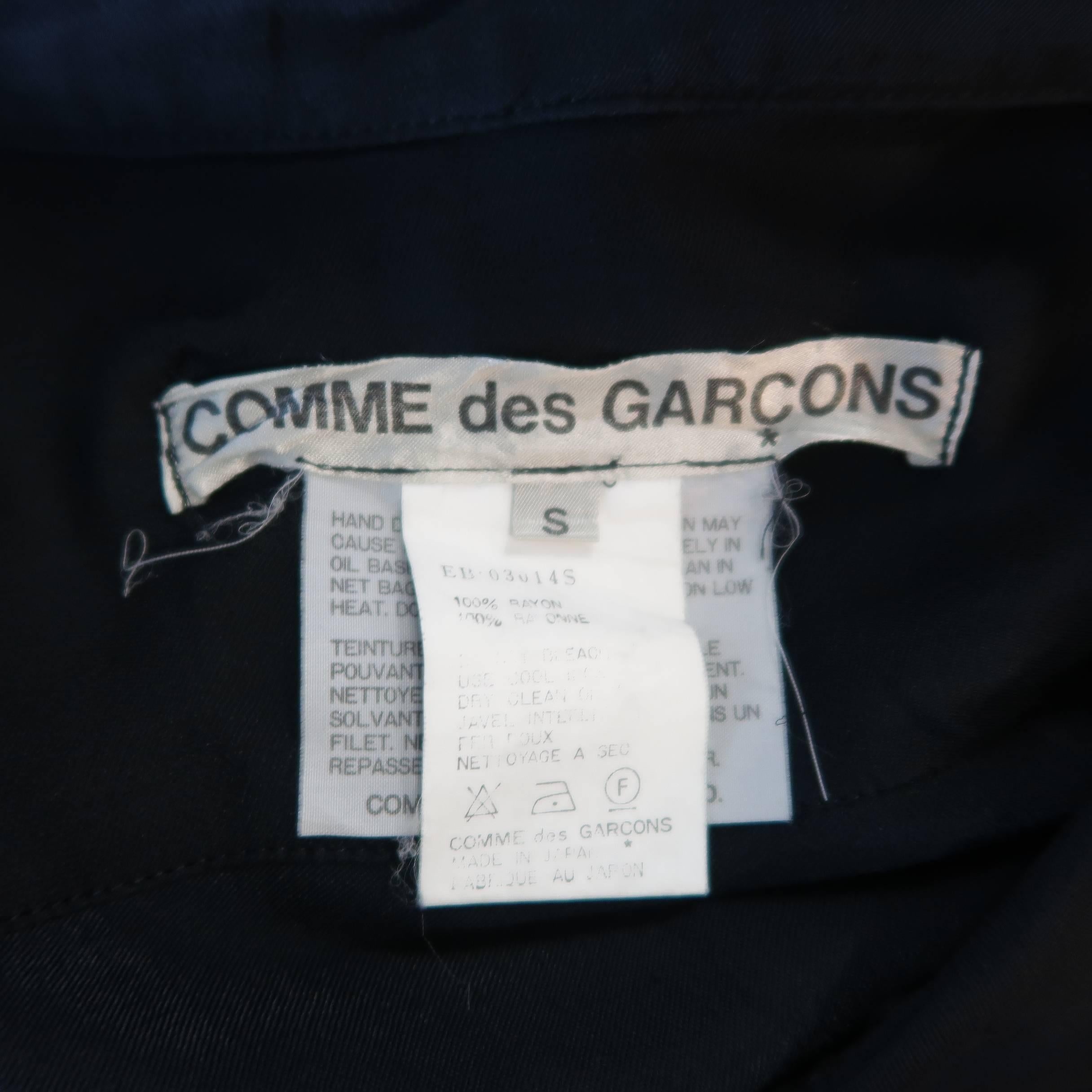 Comme Des Garcons Black Rayon Oversized Collared Blouse 5