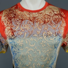Jean Paul Gaultier Multi-Color Baroque Floral Print T-shirt
