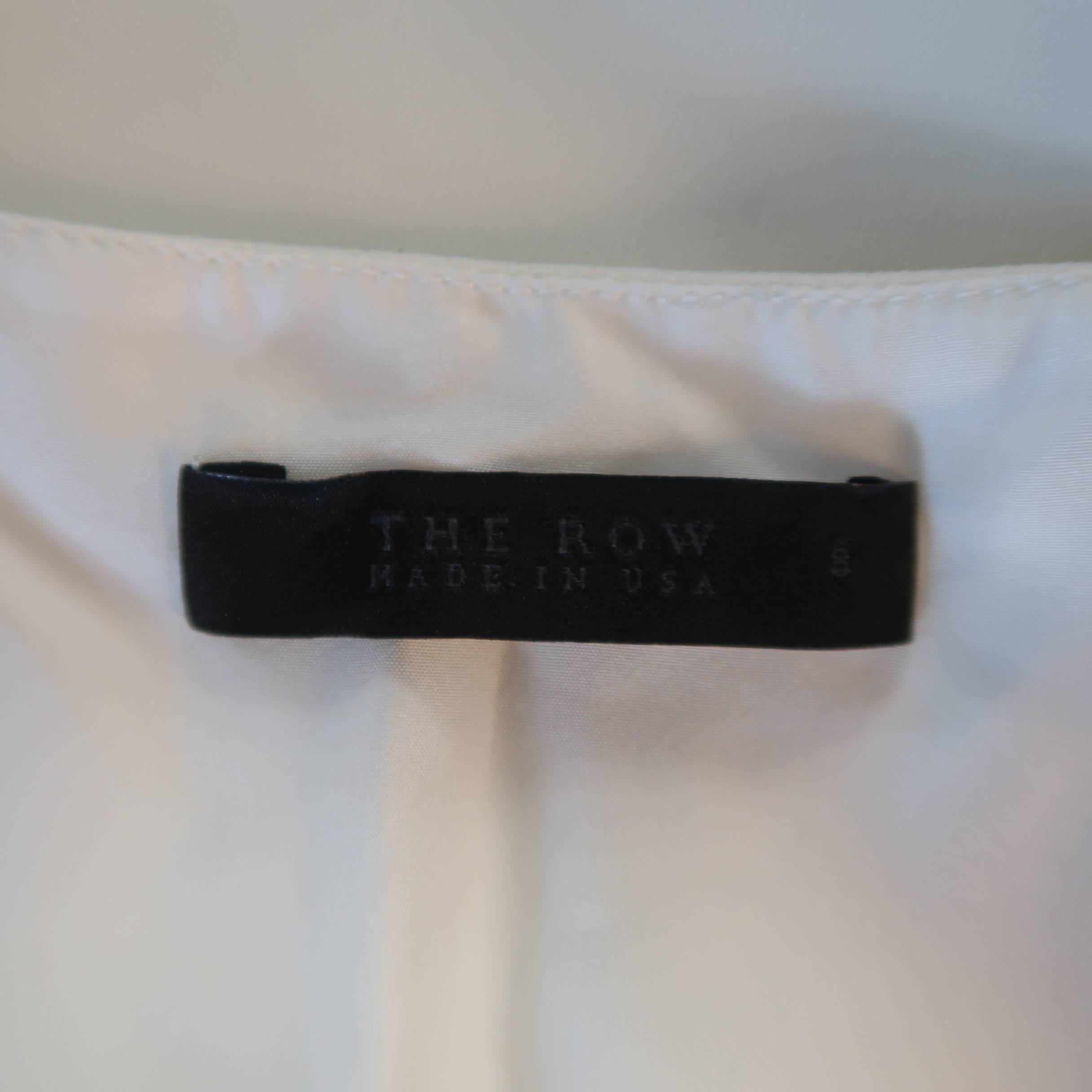 The Row Cream Beige Crepe Bishop Sleeve Blouse 1