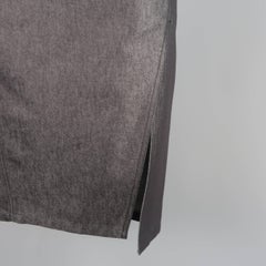 GUCCI Size 4 Metallic Denim Pencil Skirt