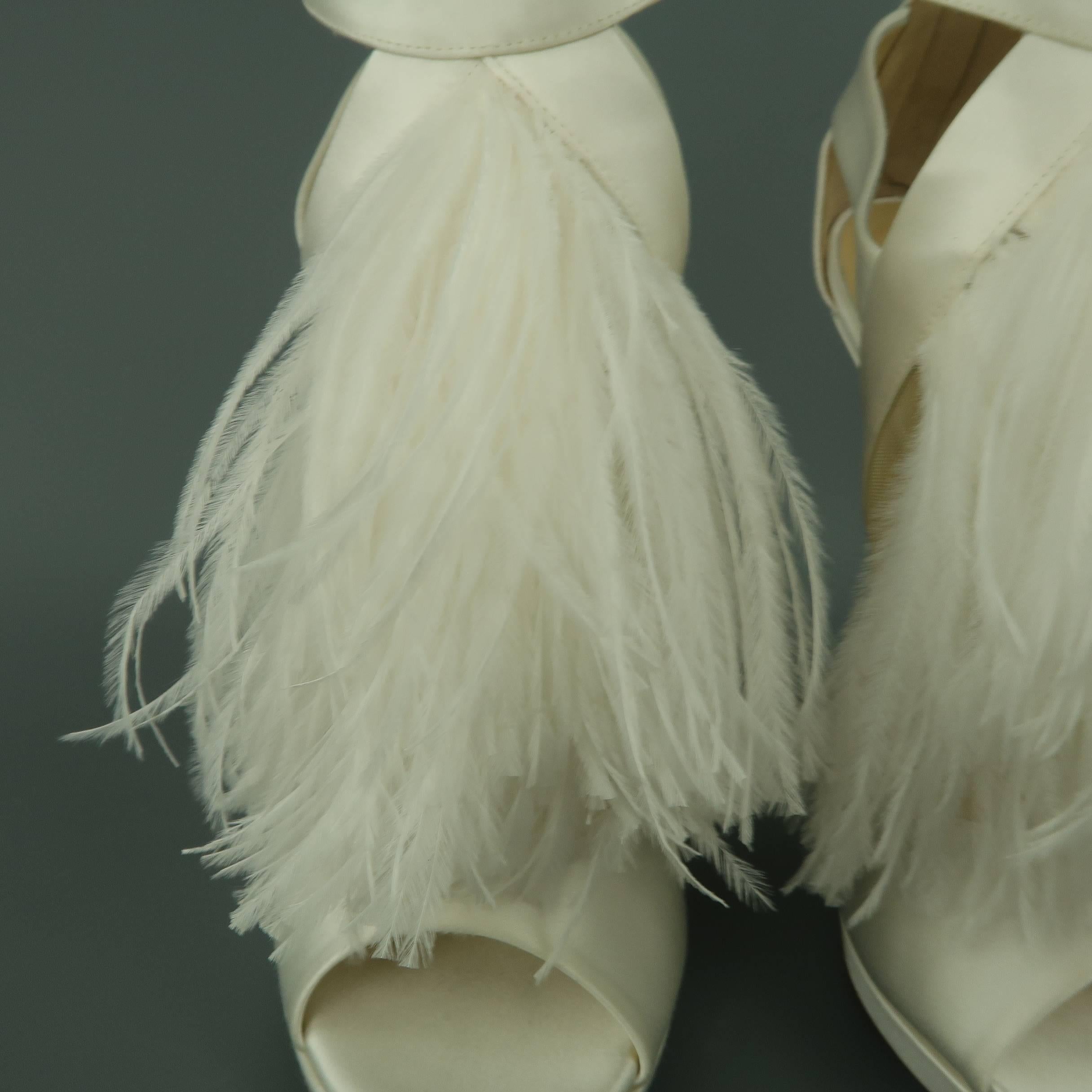 white silk heels