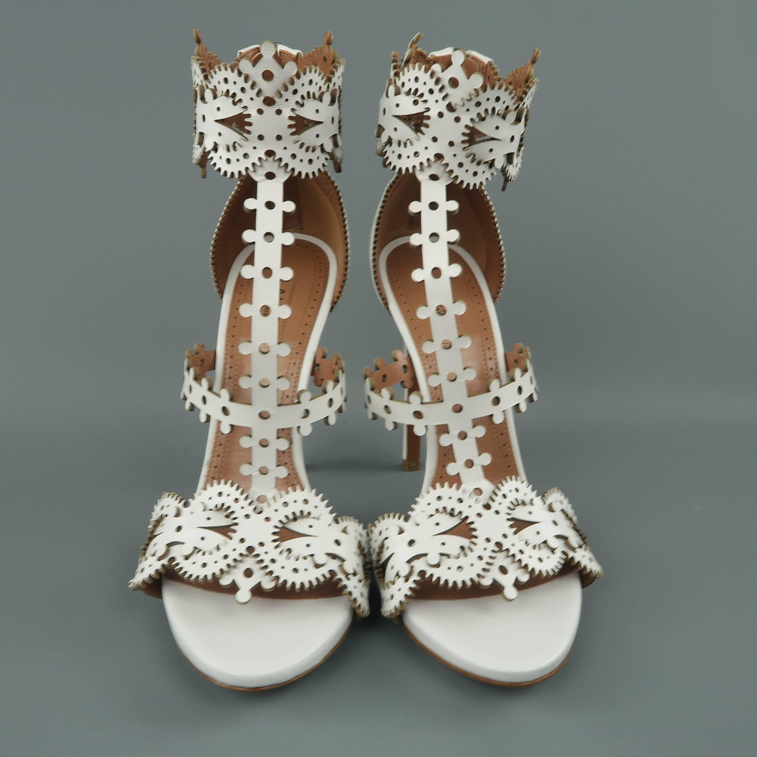 alaia white sandals