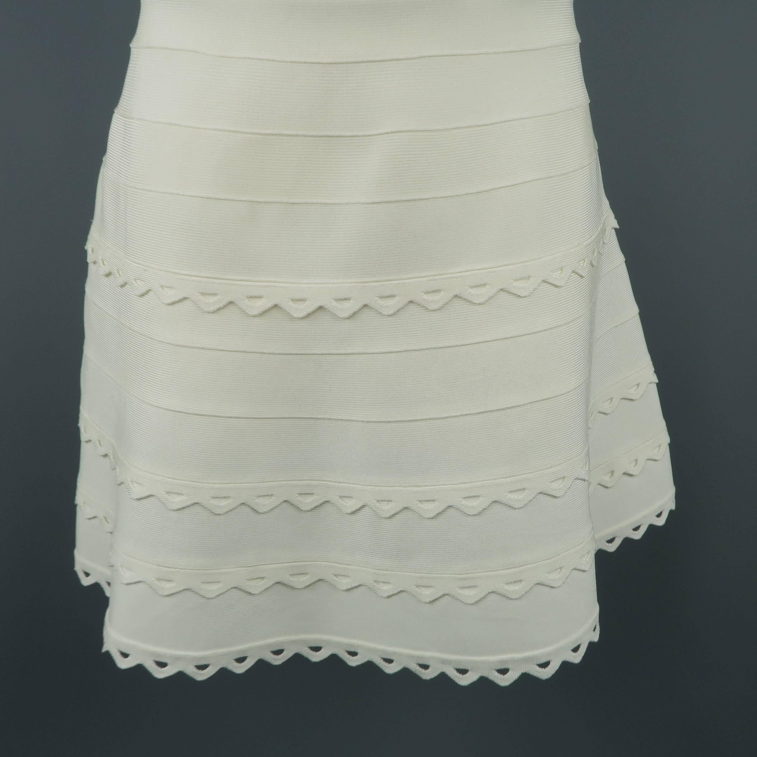white scalloped dress
