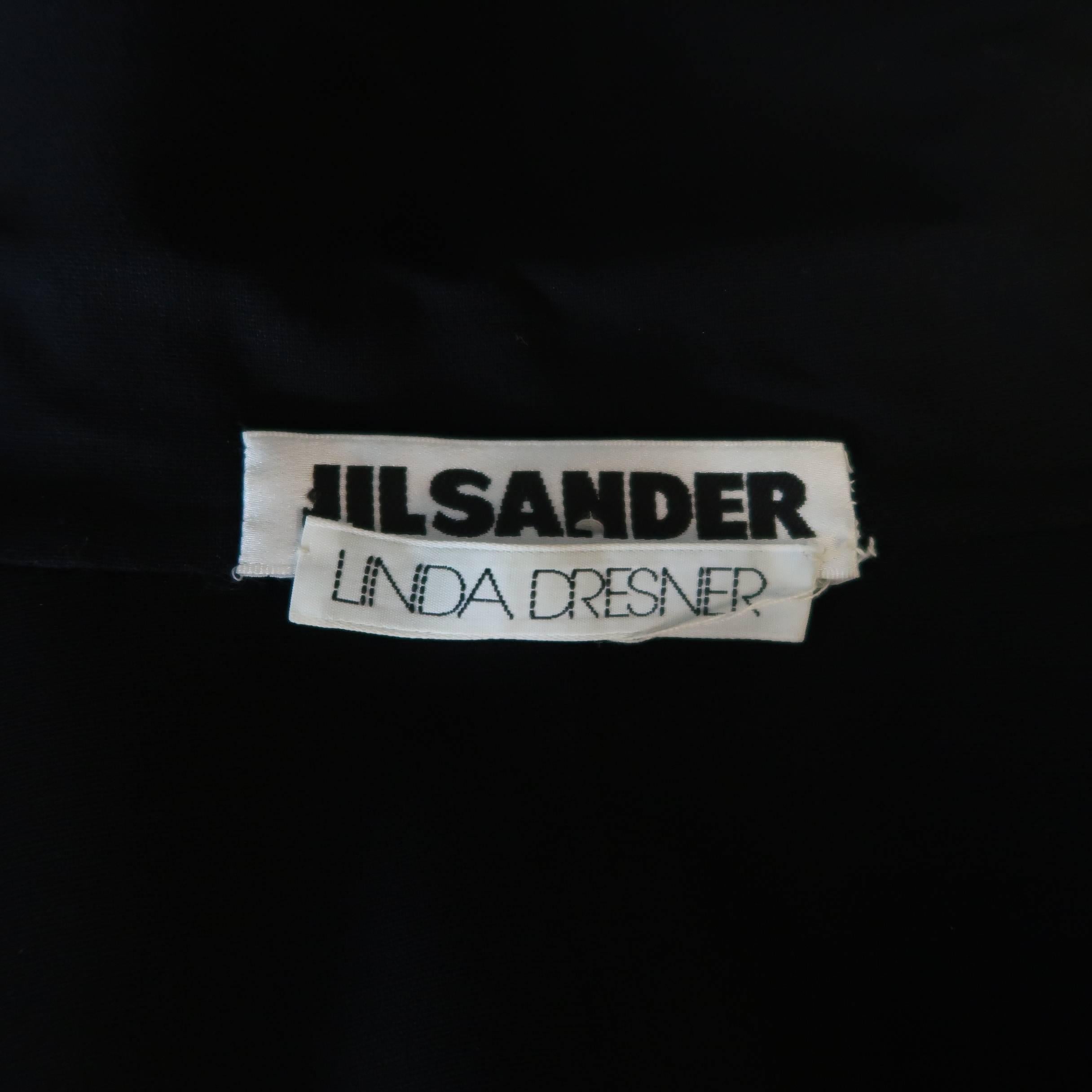 Jil Sander Vintage Oversized Black Collared Lapel Coat 3