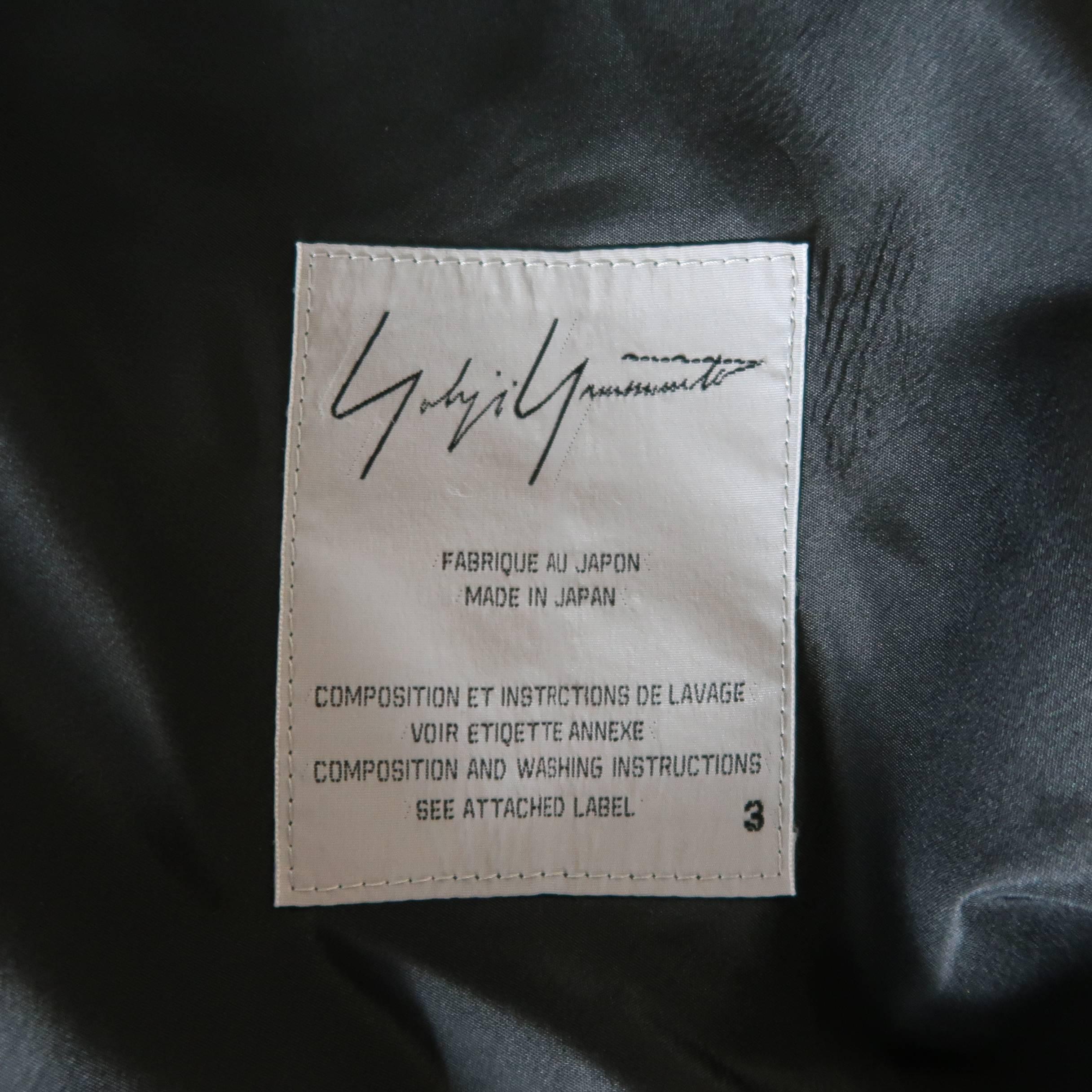  Yohji Yamamoto Black Satin Velcro Trim Jacket 7