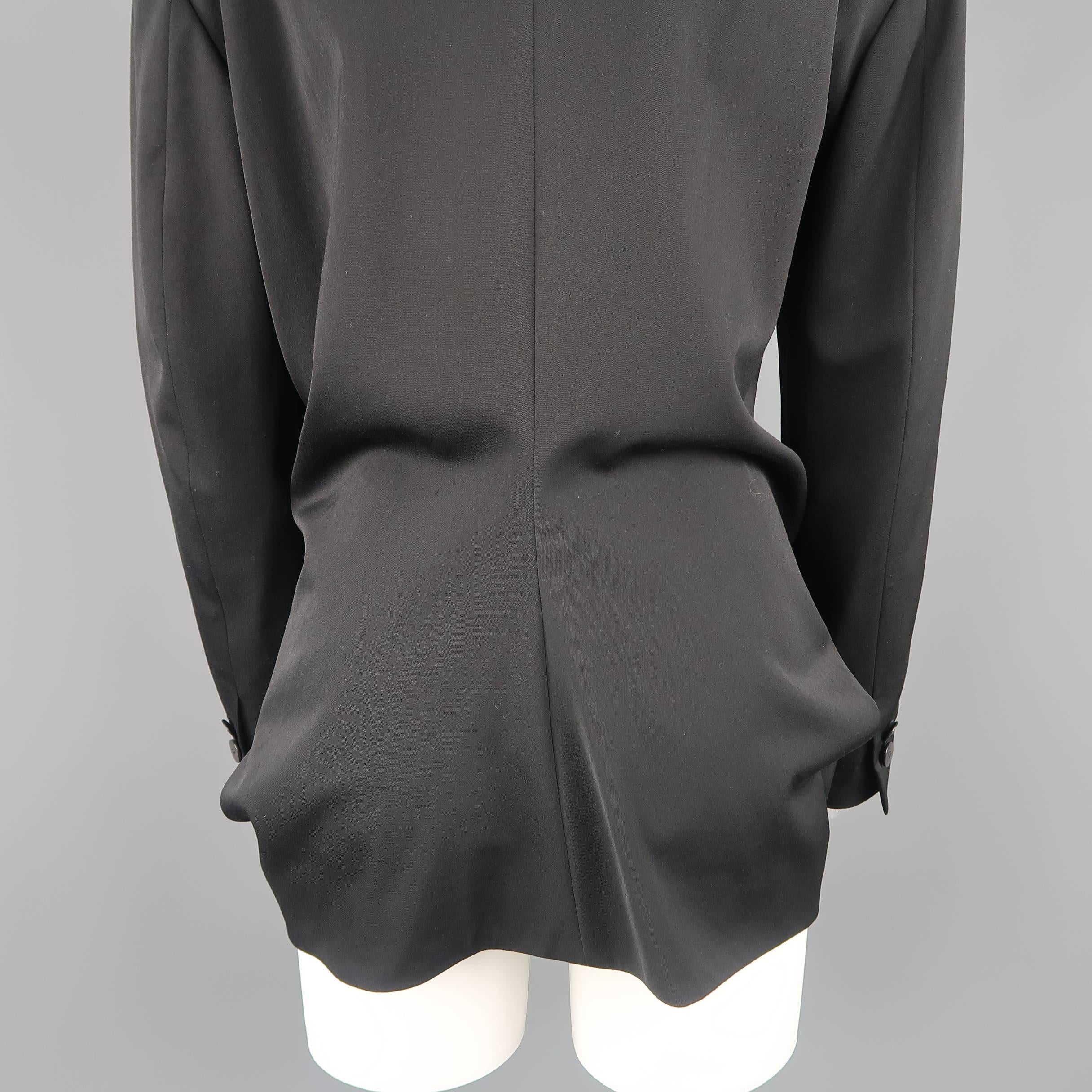 Issey Miyake Vintage Black Wool Origami Closure Jacket 3