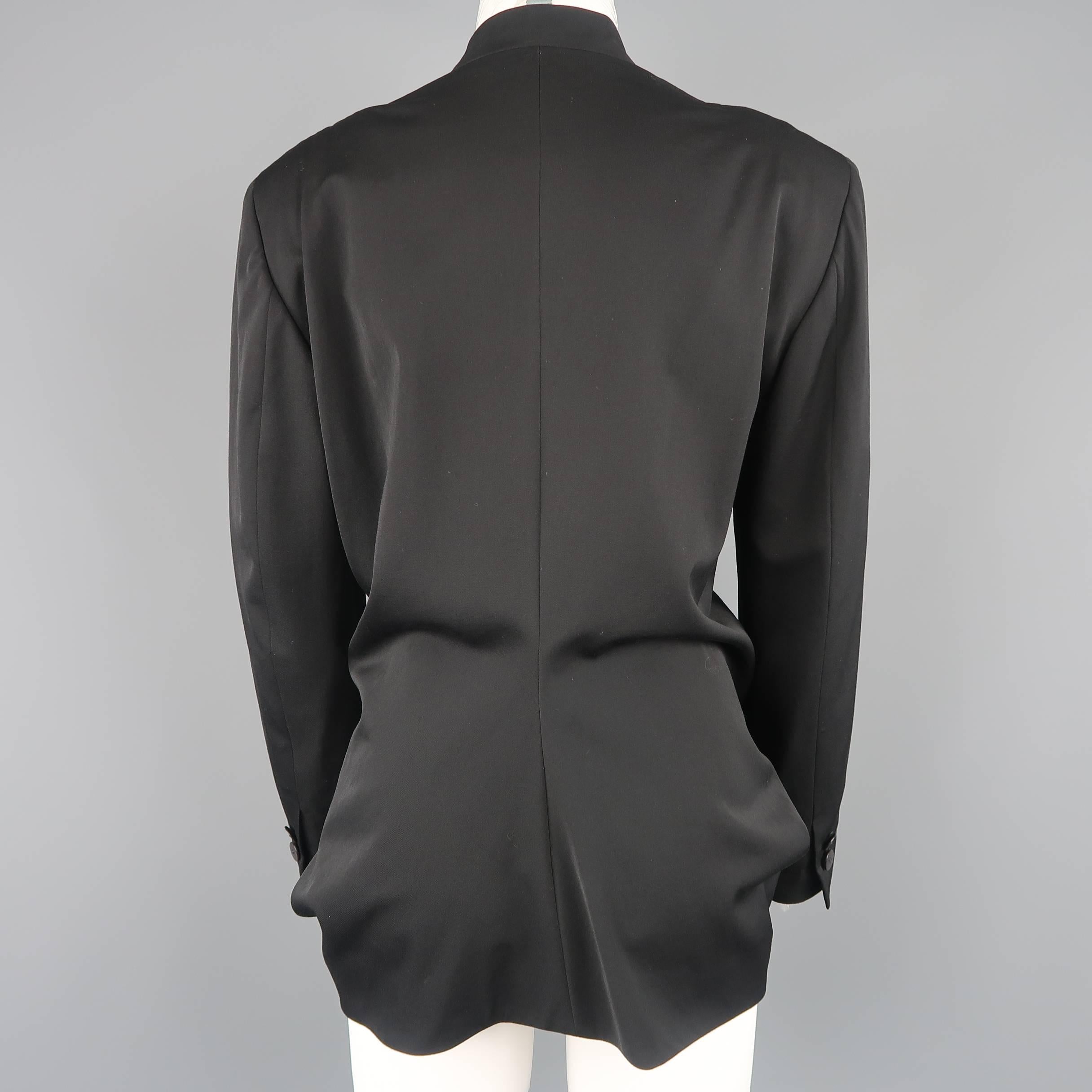 Issey Miyake Vintage Black Wool Origami Closure Jacket 2
