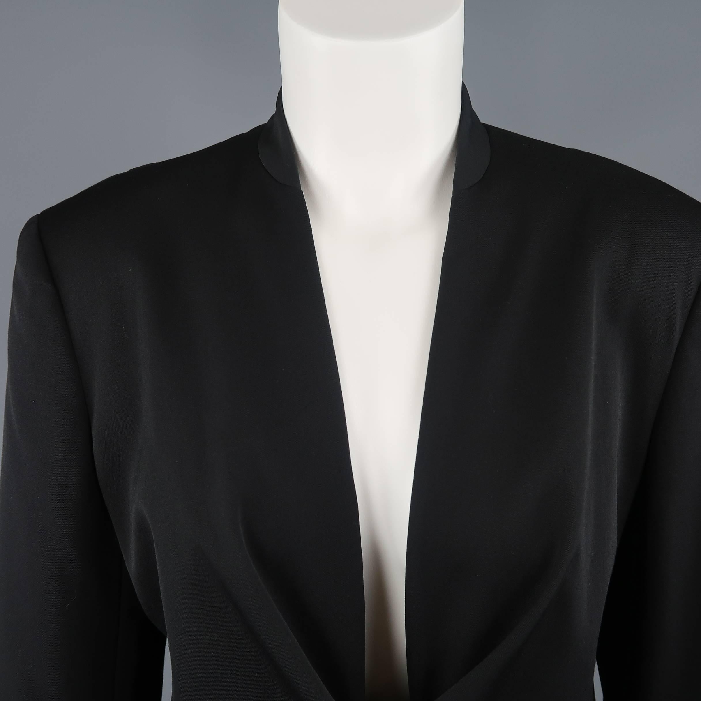 Women's Issey Miyake Vintage Black Wool Origami Closure Jacket