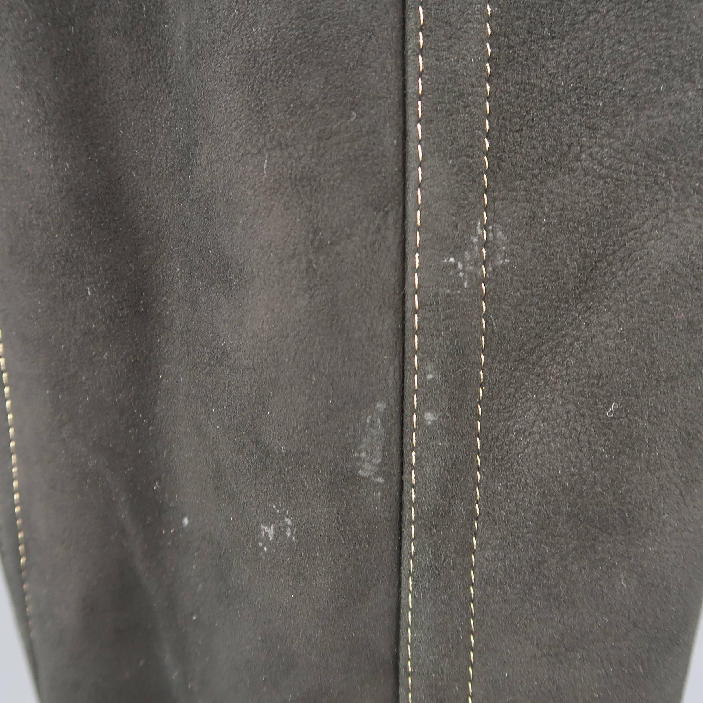 Yves Saint Laurent Coat - Vintage Black shearling Gold Hooded Jacket 10
