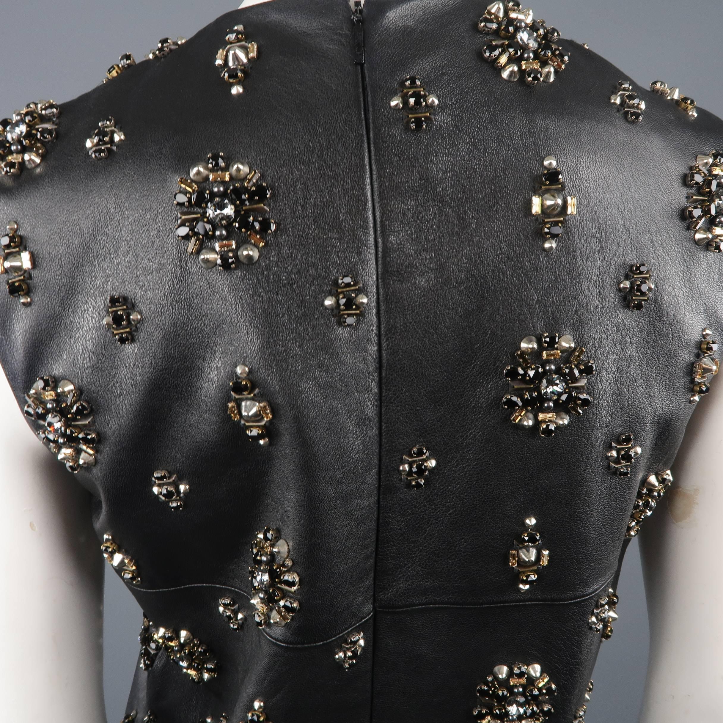 Saint Laurent by Hedi Slimane Embellished Leather Runway Dress, Fall 2013 1