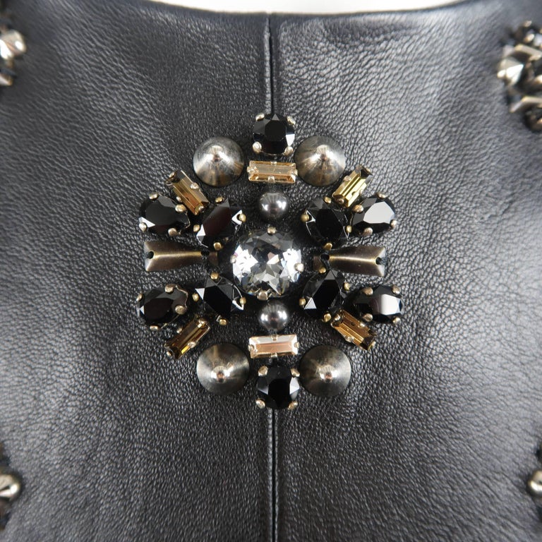 c2014 Hedi Slimane for Saint Laurent Lace & Leather Dress