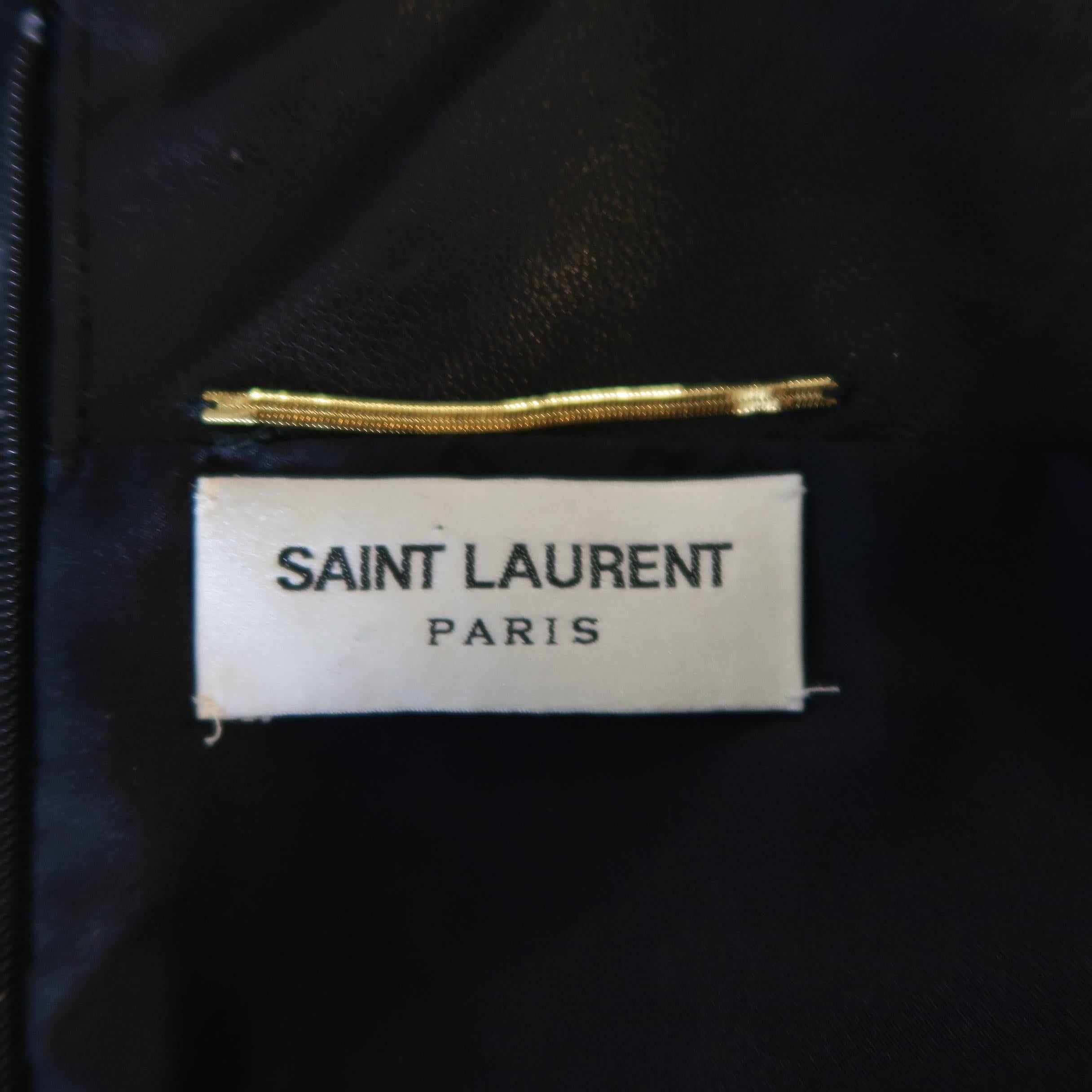 Saint Laurent by Hedi Slimane Embellished Leather Runway Dress, Fall 2013 2