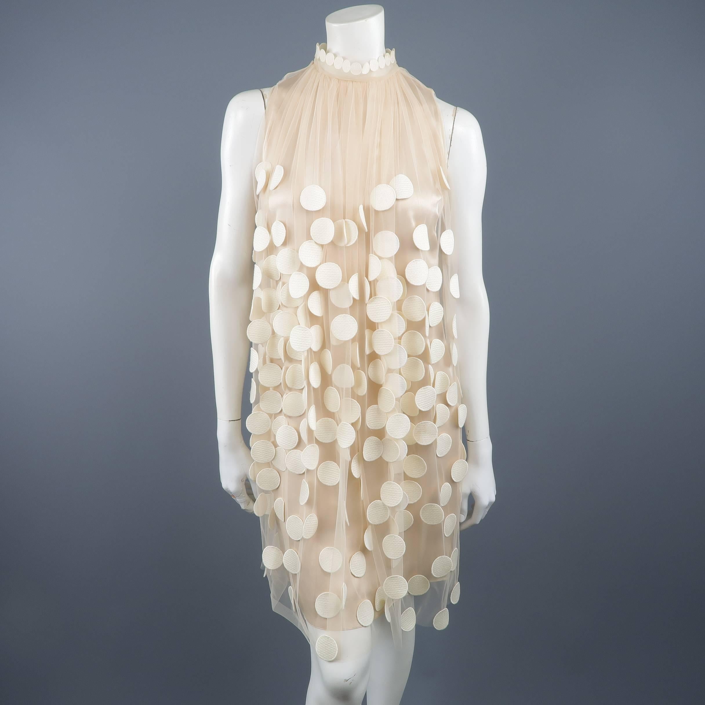 Women's Stella McCartney Dress - Fall 2011 Runway - Cream Polka Dot Tulle Cocktail