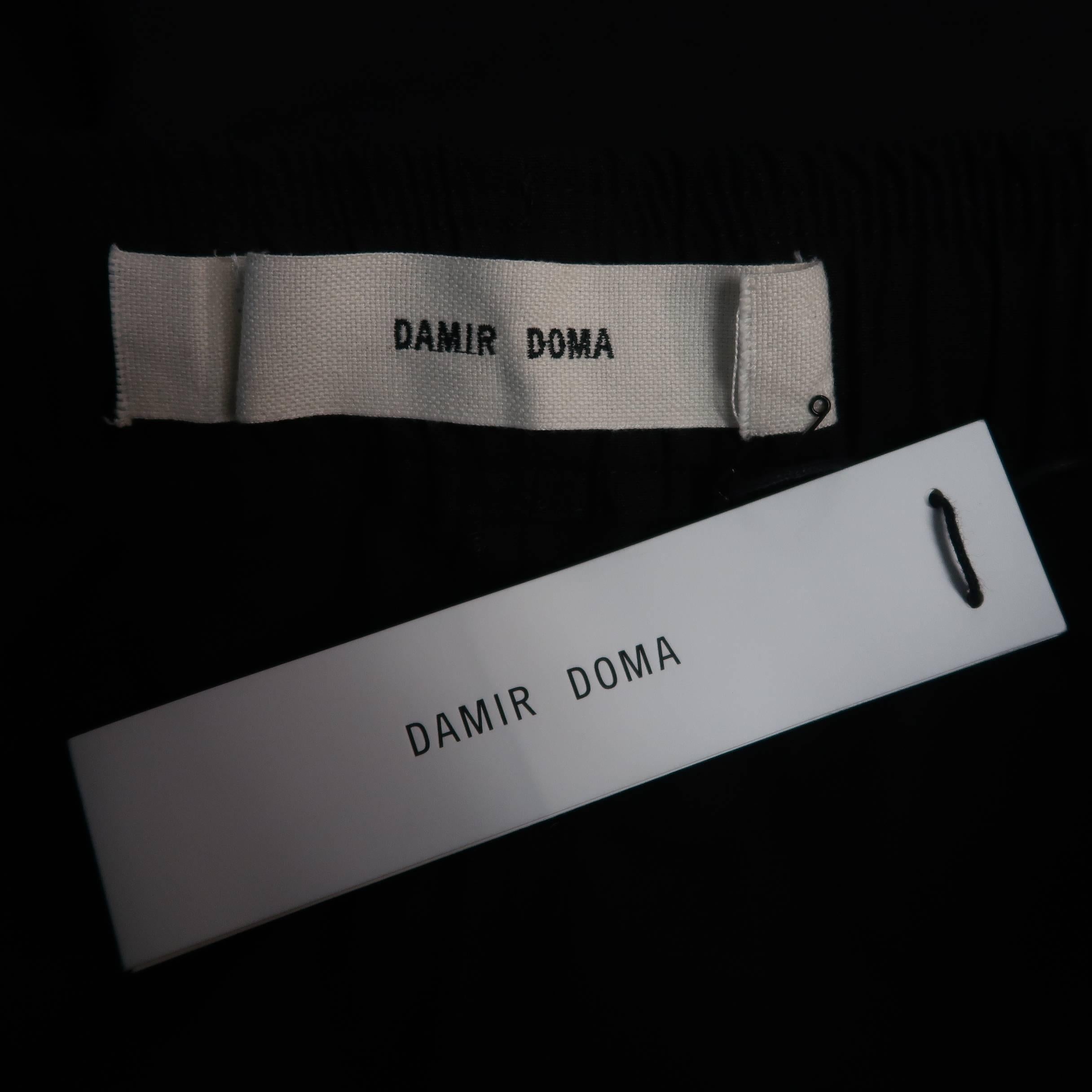 Damir Doma Men's Black Cotton Flap Pocket Drop Crotch Shorts 1