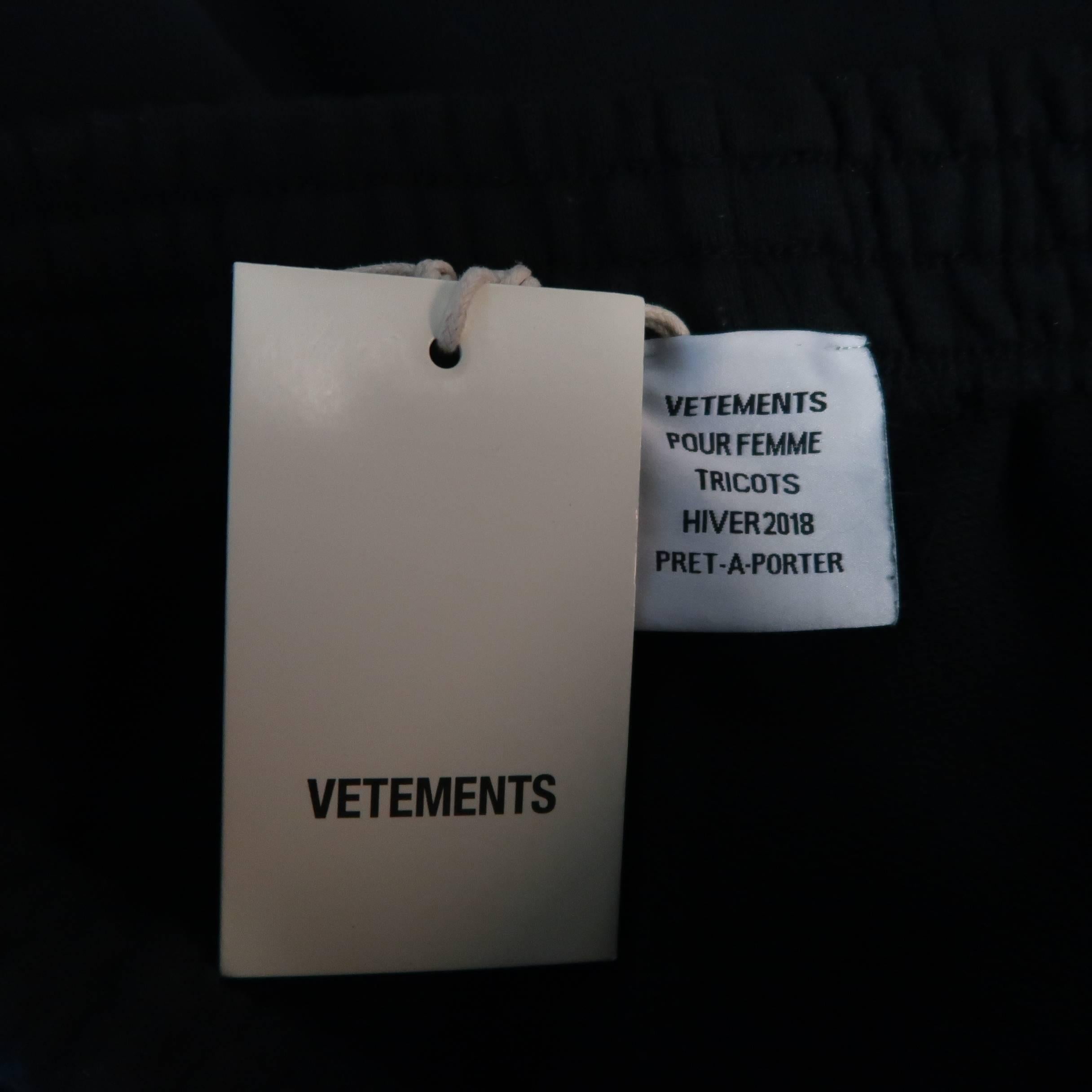 Vetements Men's Black Sweatpants, Fall 2018 1