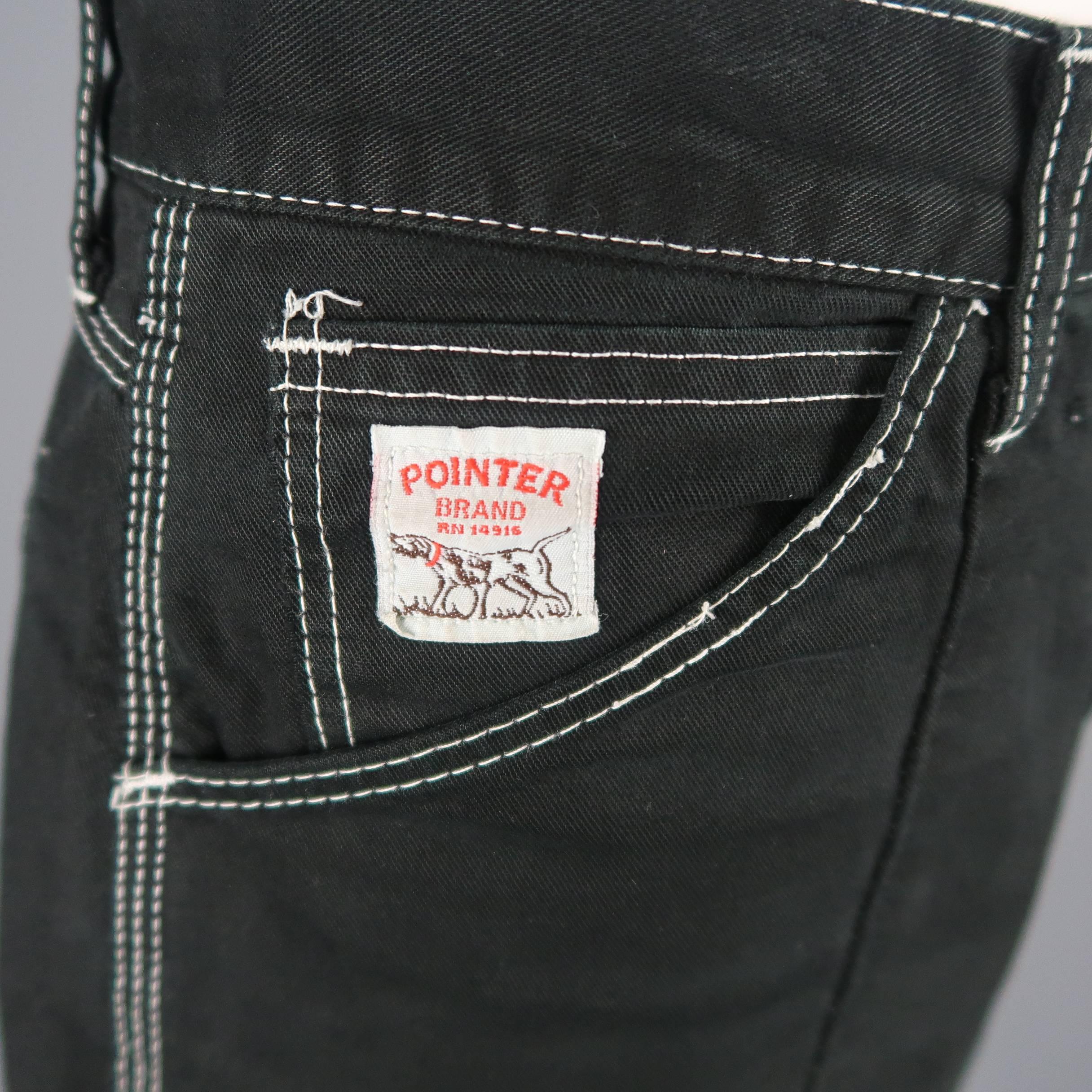 contrast stitch pants mens 