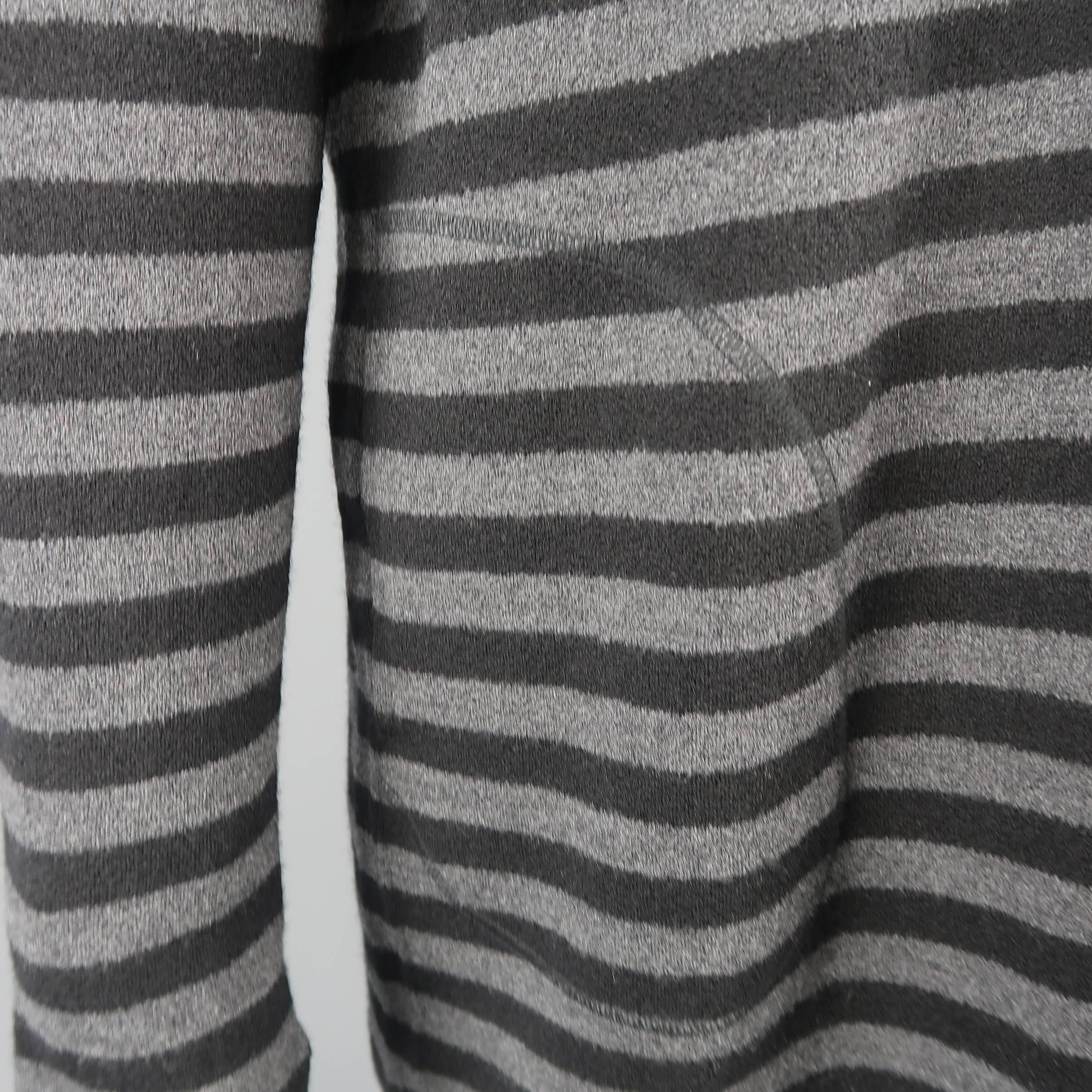 black and gray striped hoodie