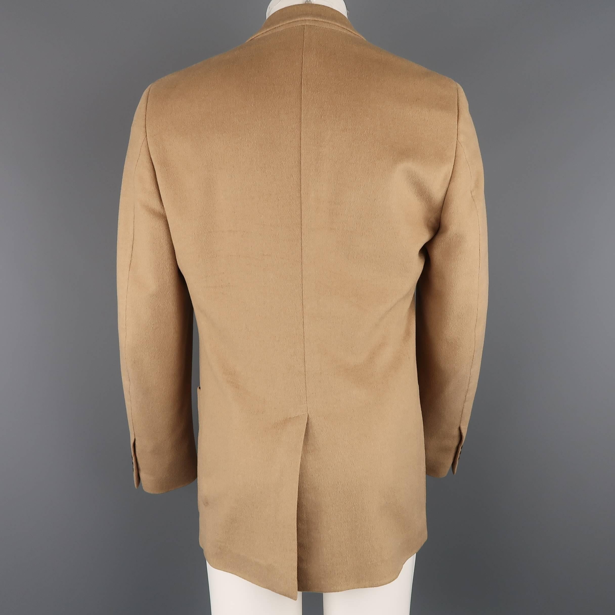 Men's Prada Tan Camel Hair Notch Lapel Jacket Sport Coat 