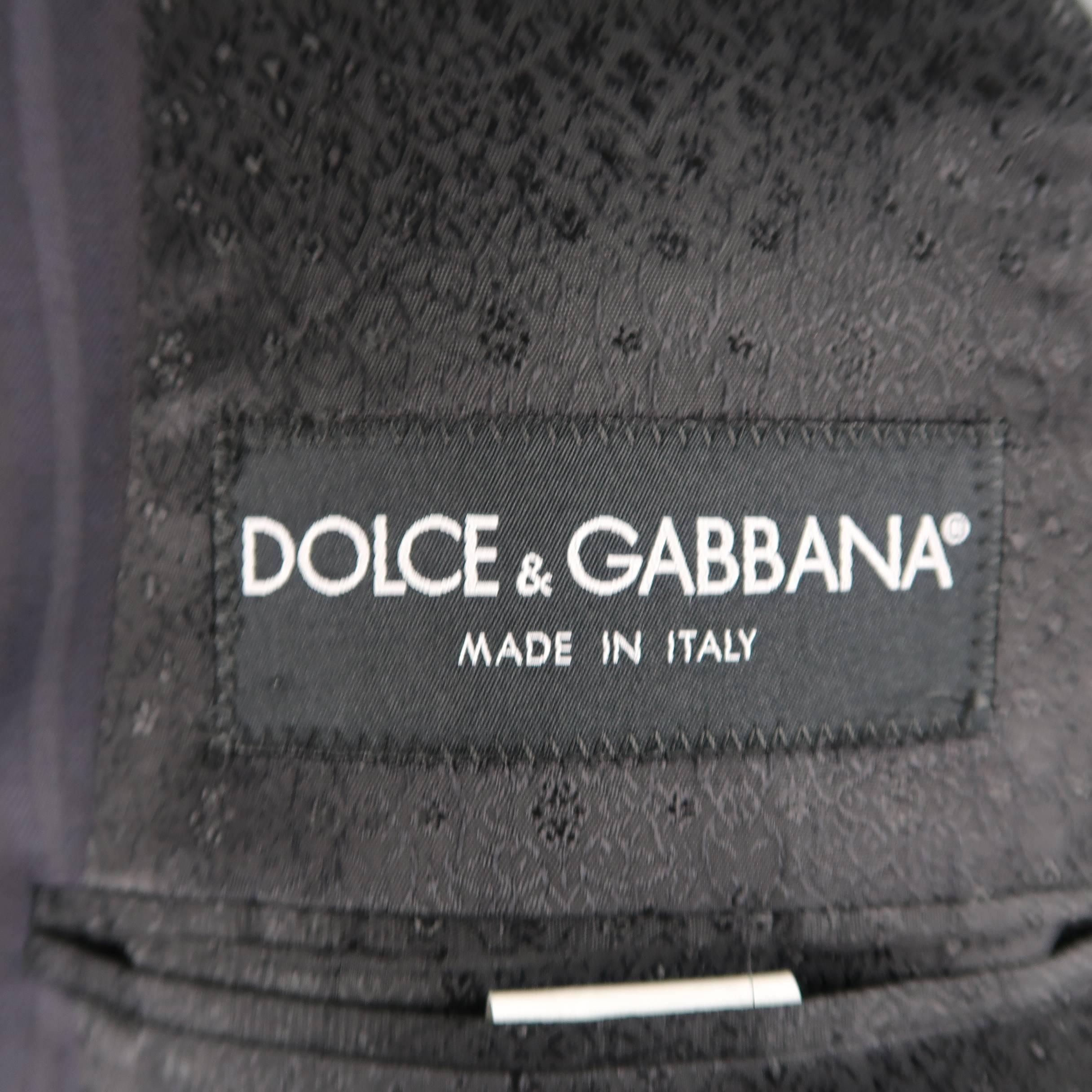 Dolce & Gabbana Men's Black Stripe Wool Double Breasted Sport Coat 3
