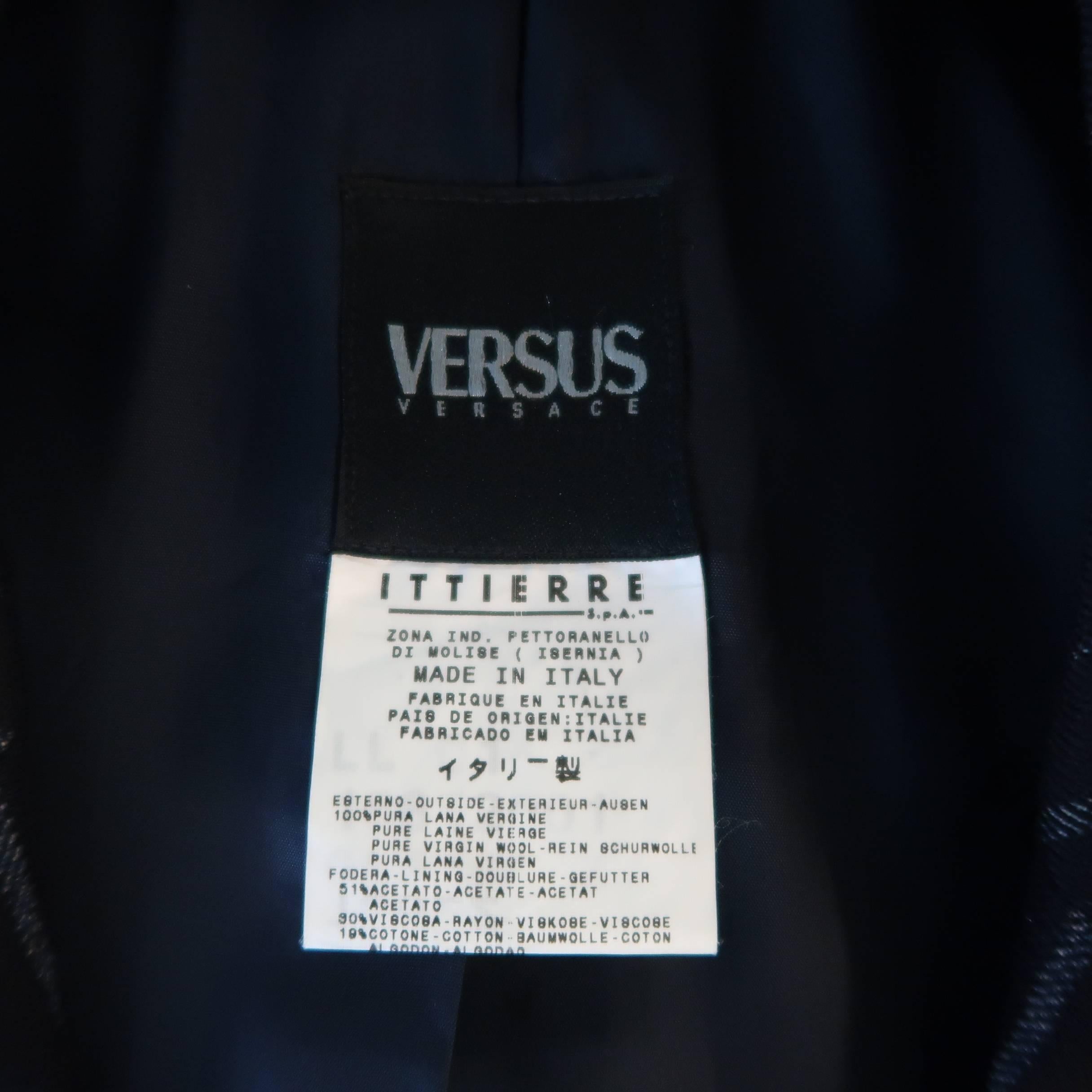 VERSUS by GIANNI VERSACE 40 Navy Pinstripe Wool Sport Coat Jacket 1