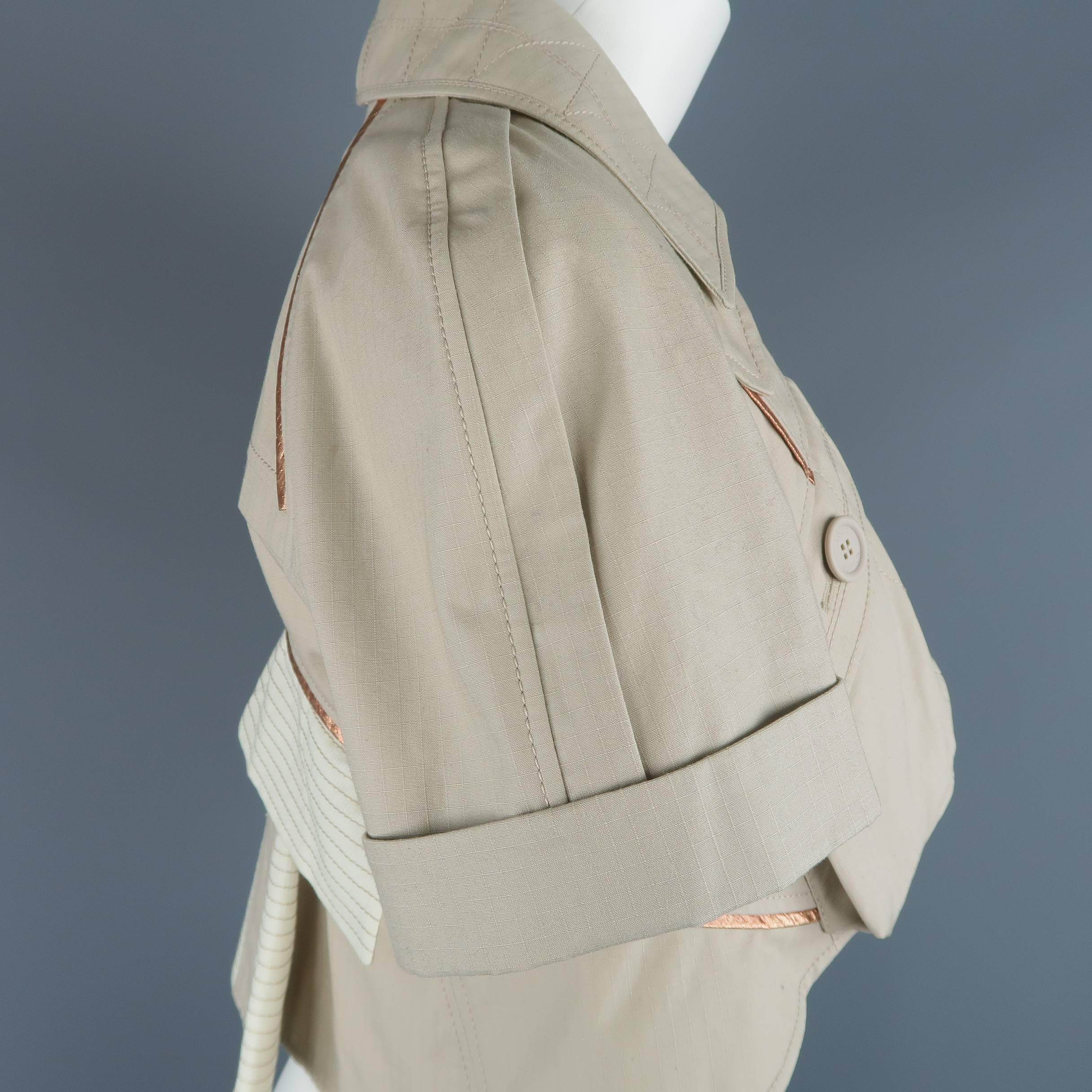 Louis Vuitton Beige Cropped A Line Safari Jacket 3