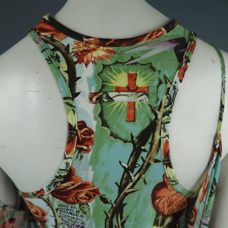 Jean Paul Gaultier Frida Kahlo Print Chiffon Layer Dress, Spring 1998 Runway at 1stDibs | frida ...