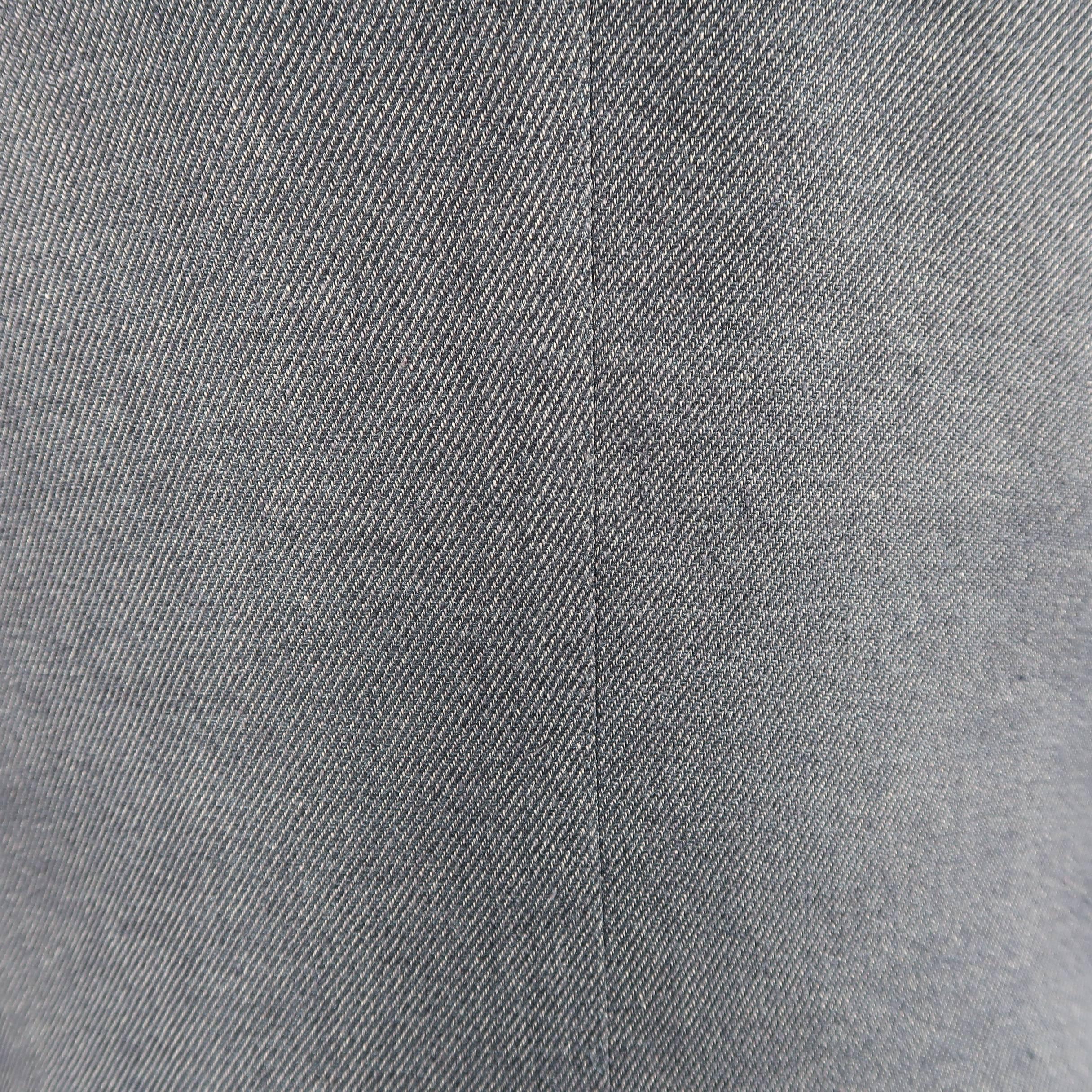 Tom Ford Navy Linen / Silk Sport Peak Lapel Patch Pocket Coat Jacket 3