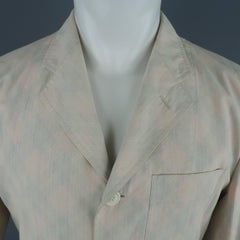 Issey Miyake Vintage Beige Reverse Argyle Cotton Pocket Sport Coat Jacket