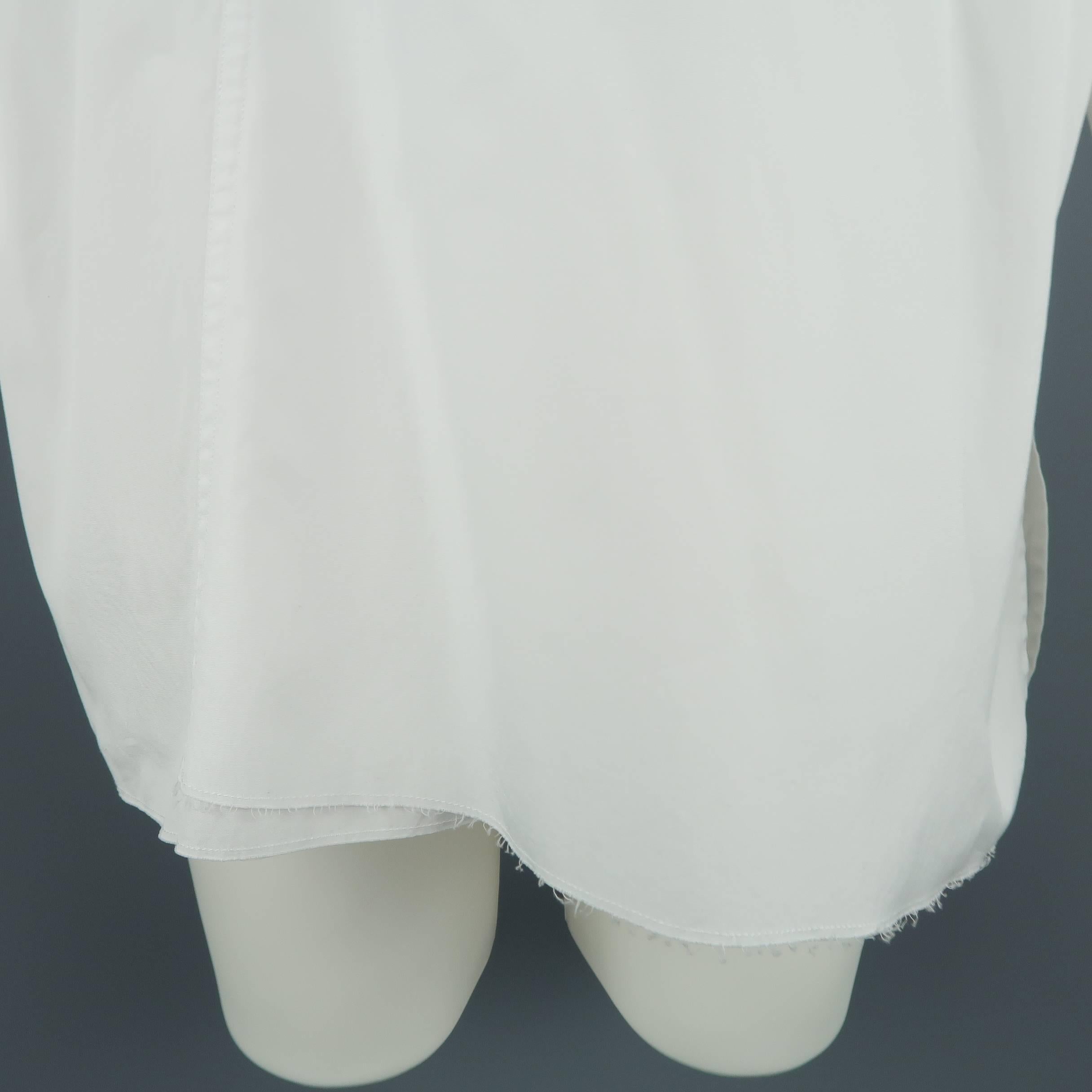 Gray MARNI Size S White Cotton Oversized Back Closure Long Sleeve Shirt