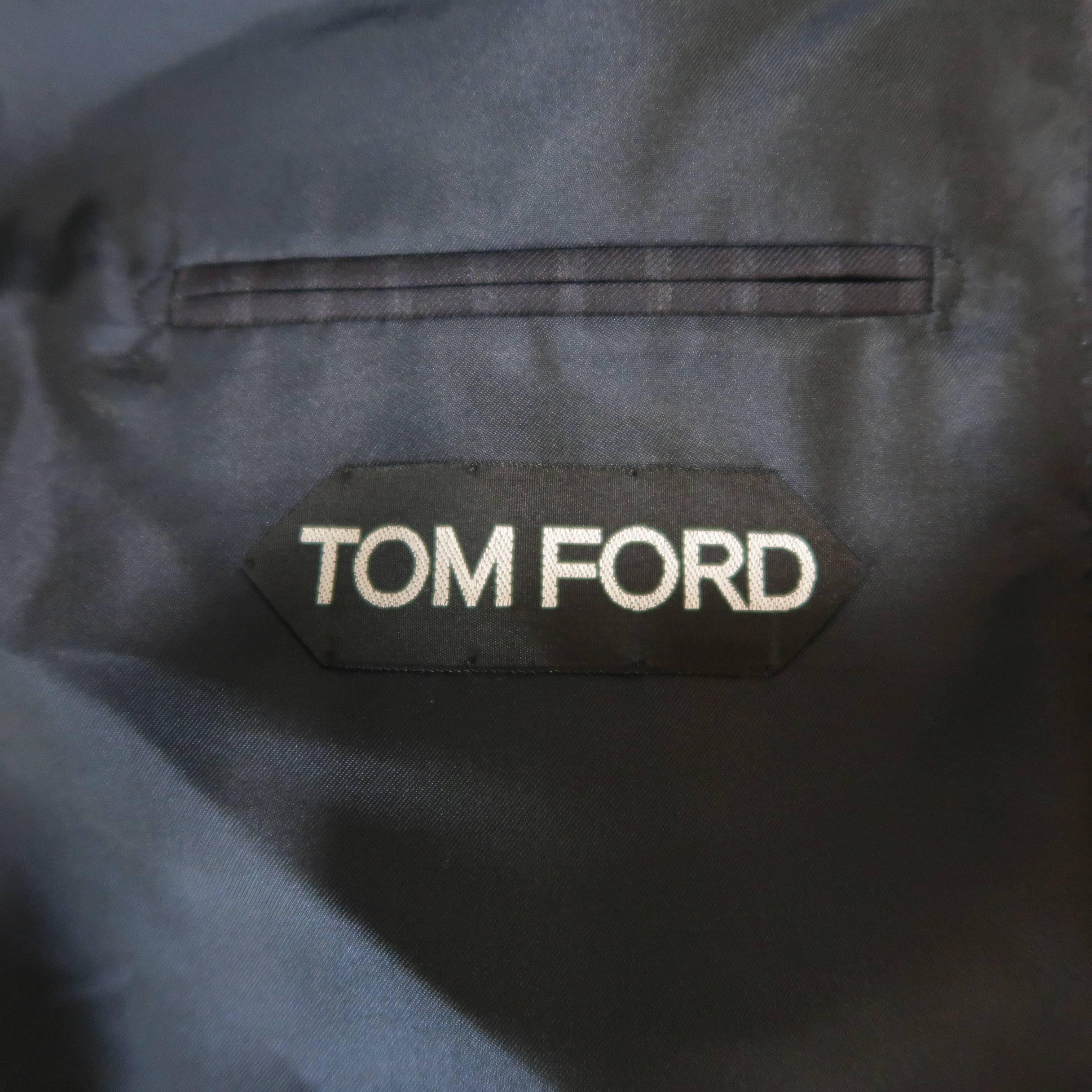 Tom Ford Men's Black Stripe Wool Notch Lapel Suit 4