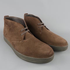 TOM FORD Size 11 Brown Suede Rubber Sole Chukka Boots