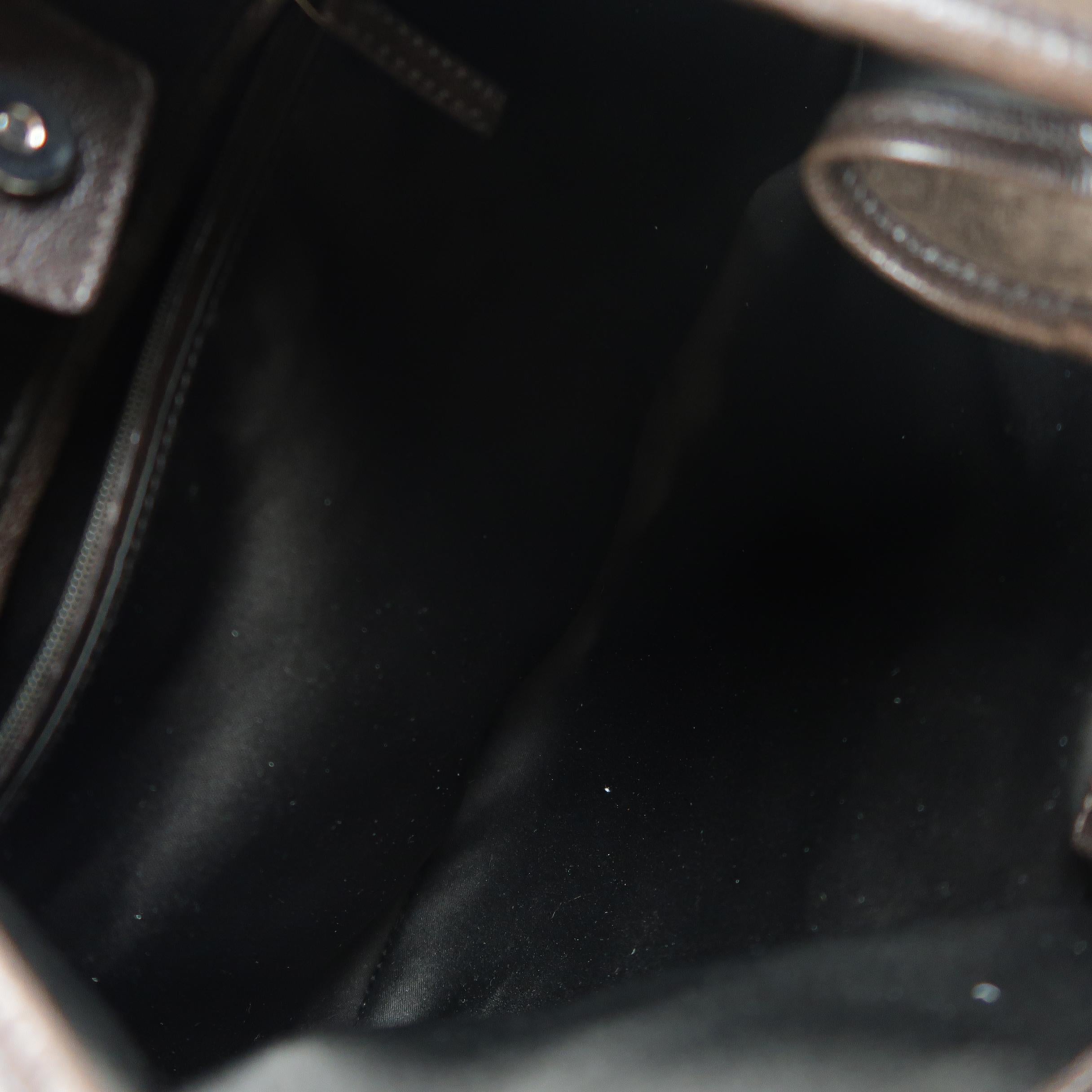 Yves Saint Laurent Brown Suede Silver Metal Handle Mombasa Handbag 6