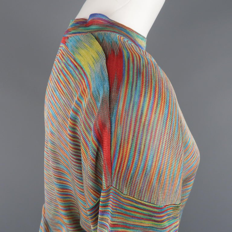 Missoni Multicolor Rayon Knit Cardigan Skirt Set For Sale at 1stDibs