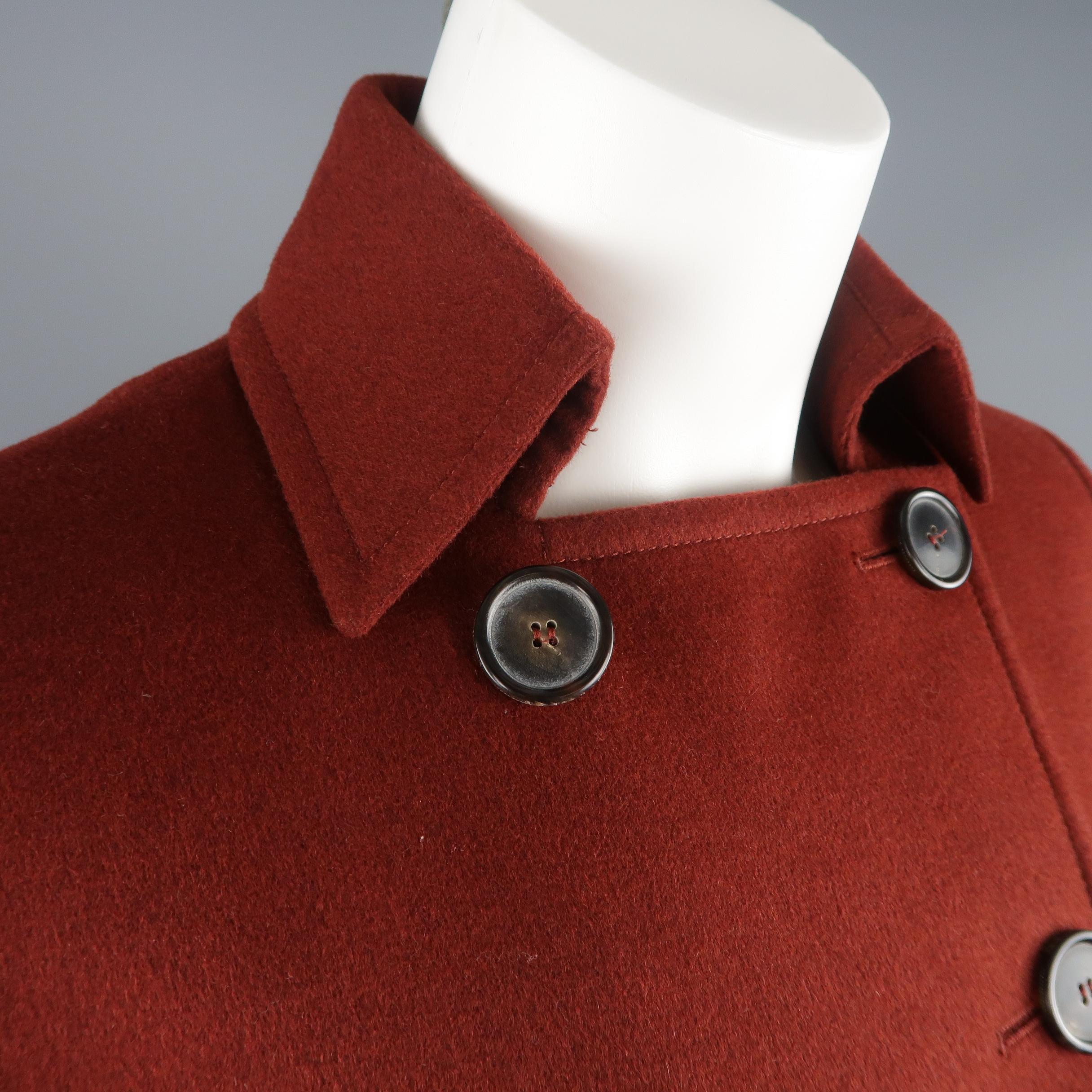 burgundy double breasted coat