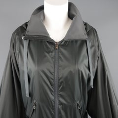 RLX by RALPH LAUREN Size S Gray Nylon Hooded Batwing Sleeve Jacket