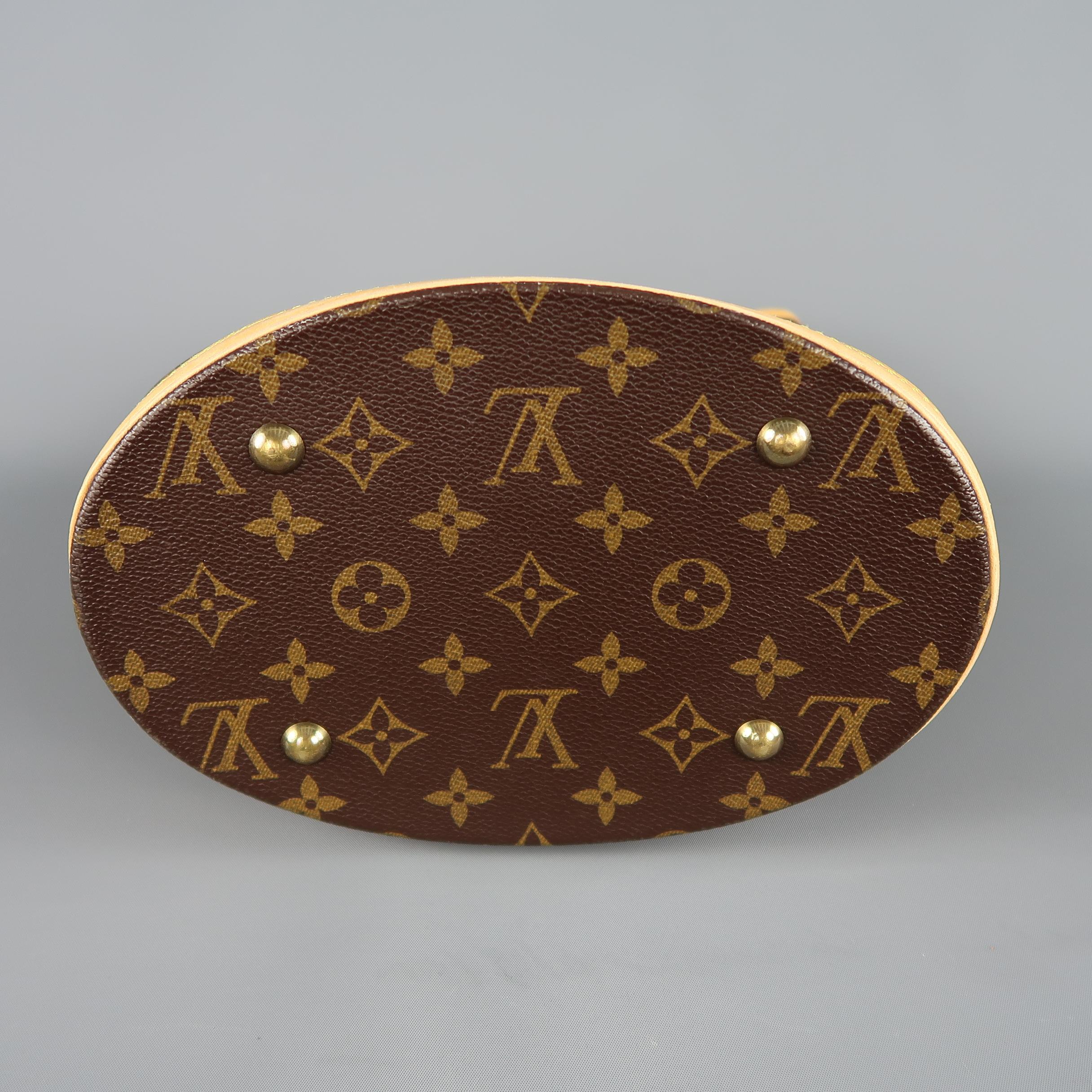 LOUIS VUITTON Brown Monogram Coated Canvas BUCKET Handbag 9