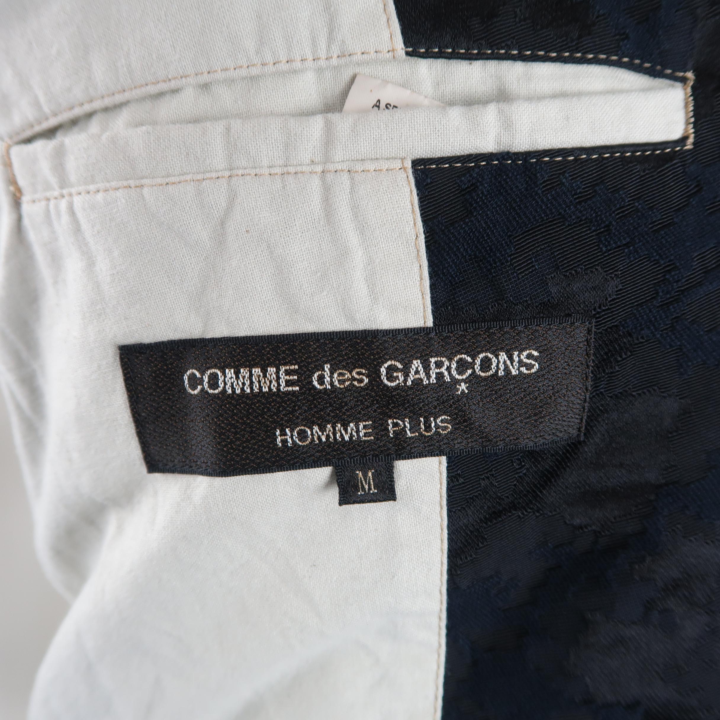 COMME des GARCONS M Black & Navy Jacquard 3 Button Jacket 5
